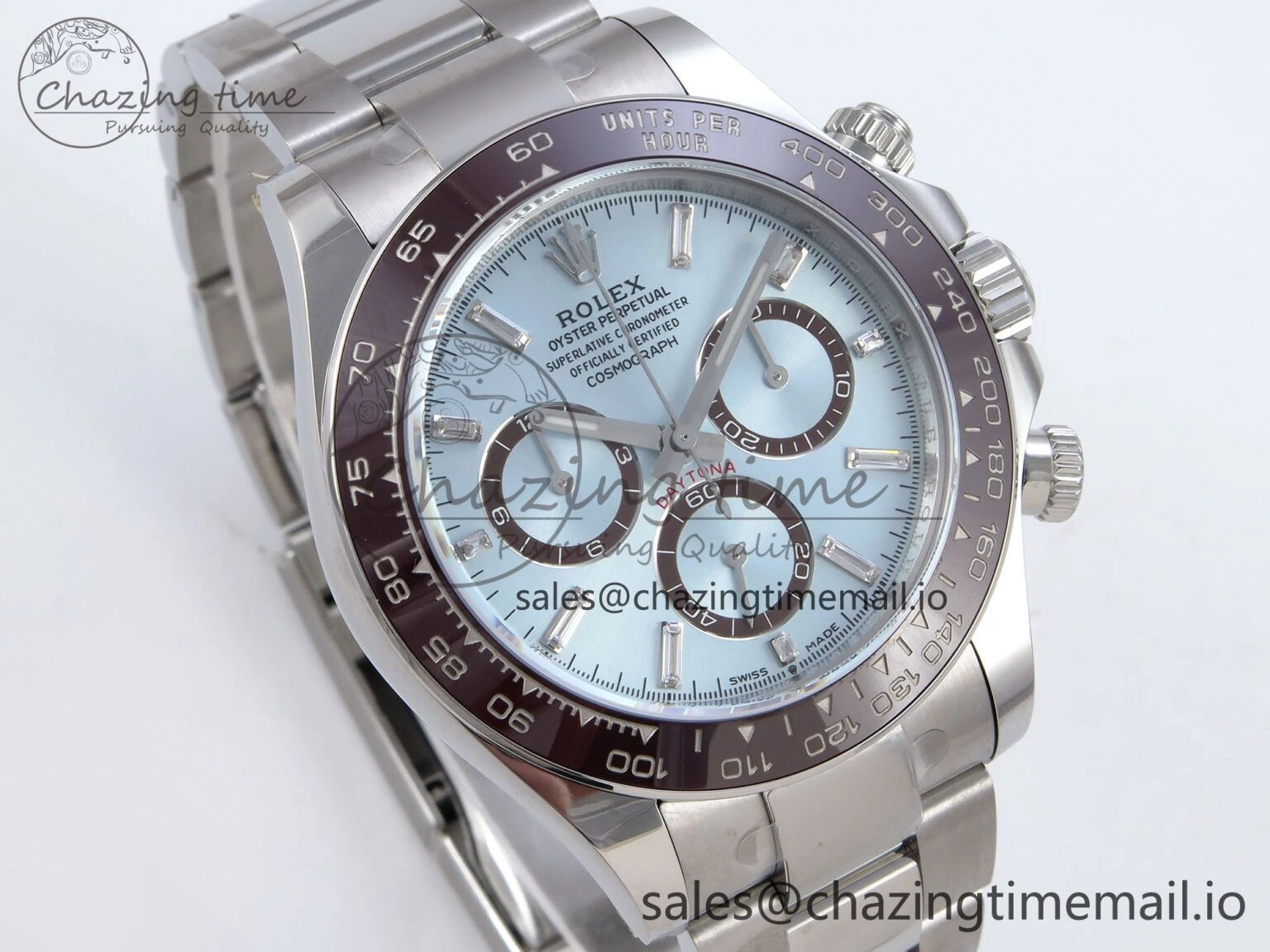 Daytona 126506 QF+ 1:1 Best Edition 904L Steel Ice Blue Diamonds Dial on SS Bracelet SH4131