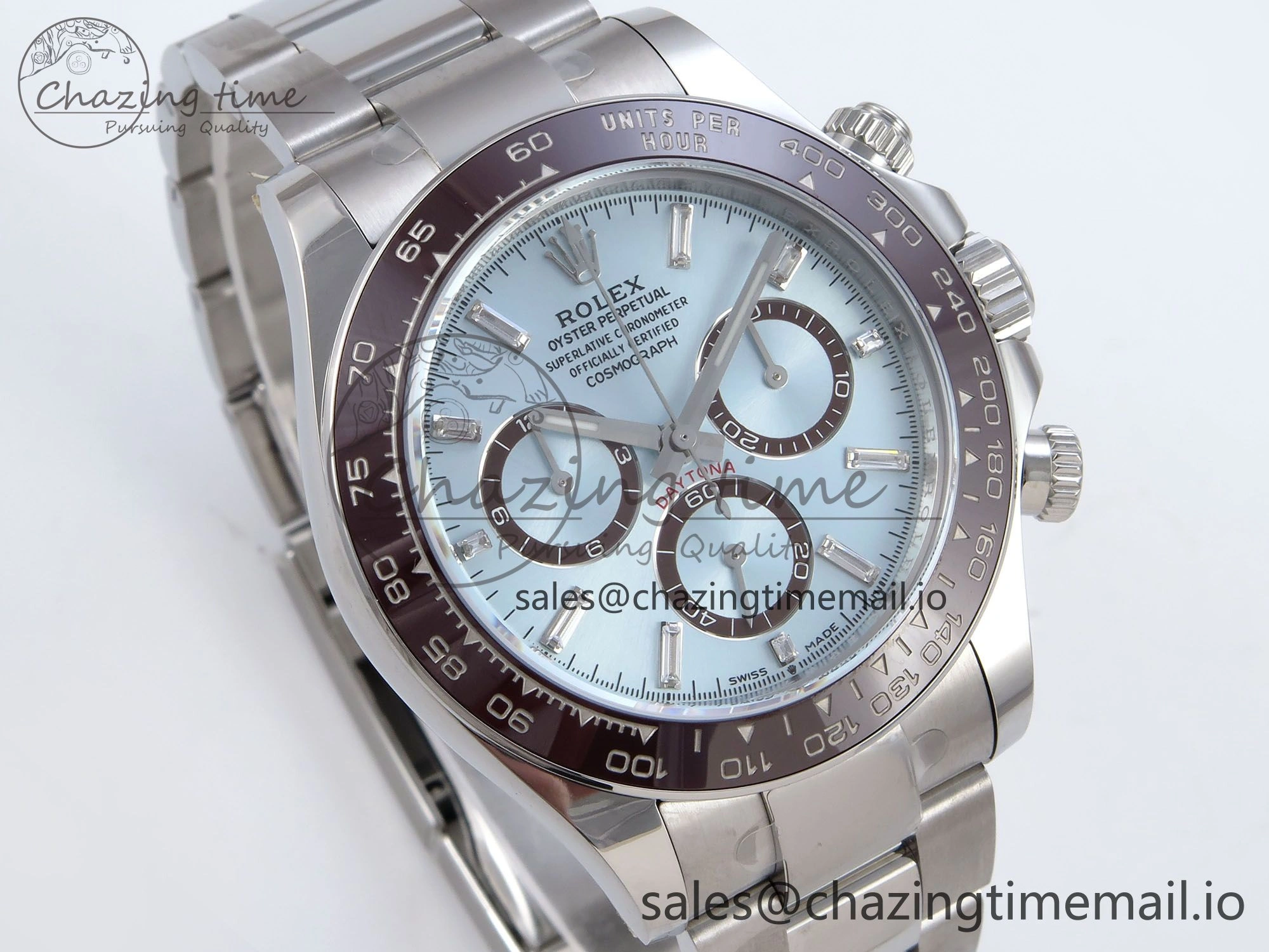 Daytona 126506 QF+ 1:1 Best Edition 904L Steel Ice Blue Diamonds Dial on SS Bracelet SH4131