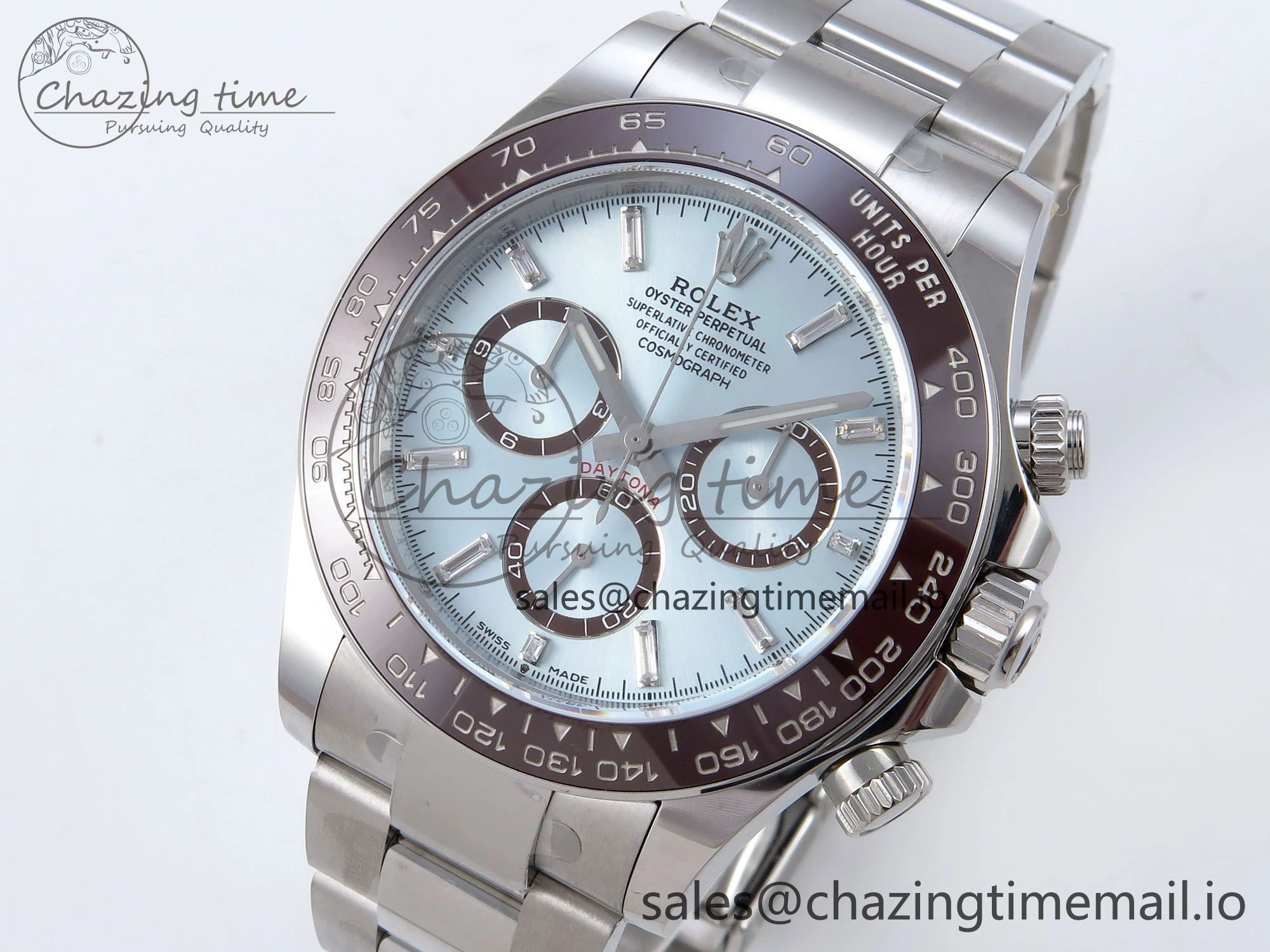Daytona 126506 QF+ 1:1 Best Edition 904L Steel Ice Blue Diamonds Dial on SS Bracelet SH4131