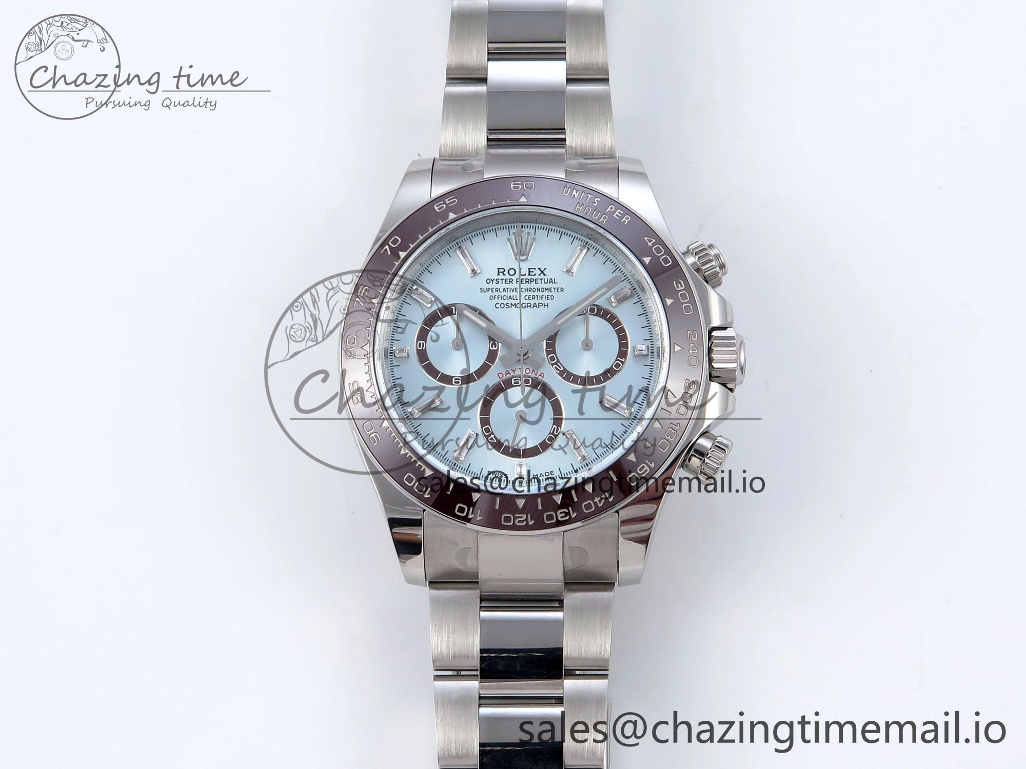 Daytona 126506 QF+ 1:1 Best Edition 904L Steel Ice Blue Diamonds Dial on SS Bracelet SH4131