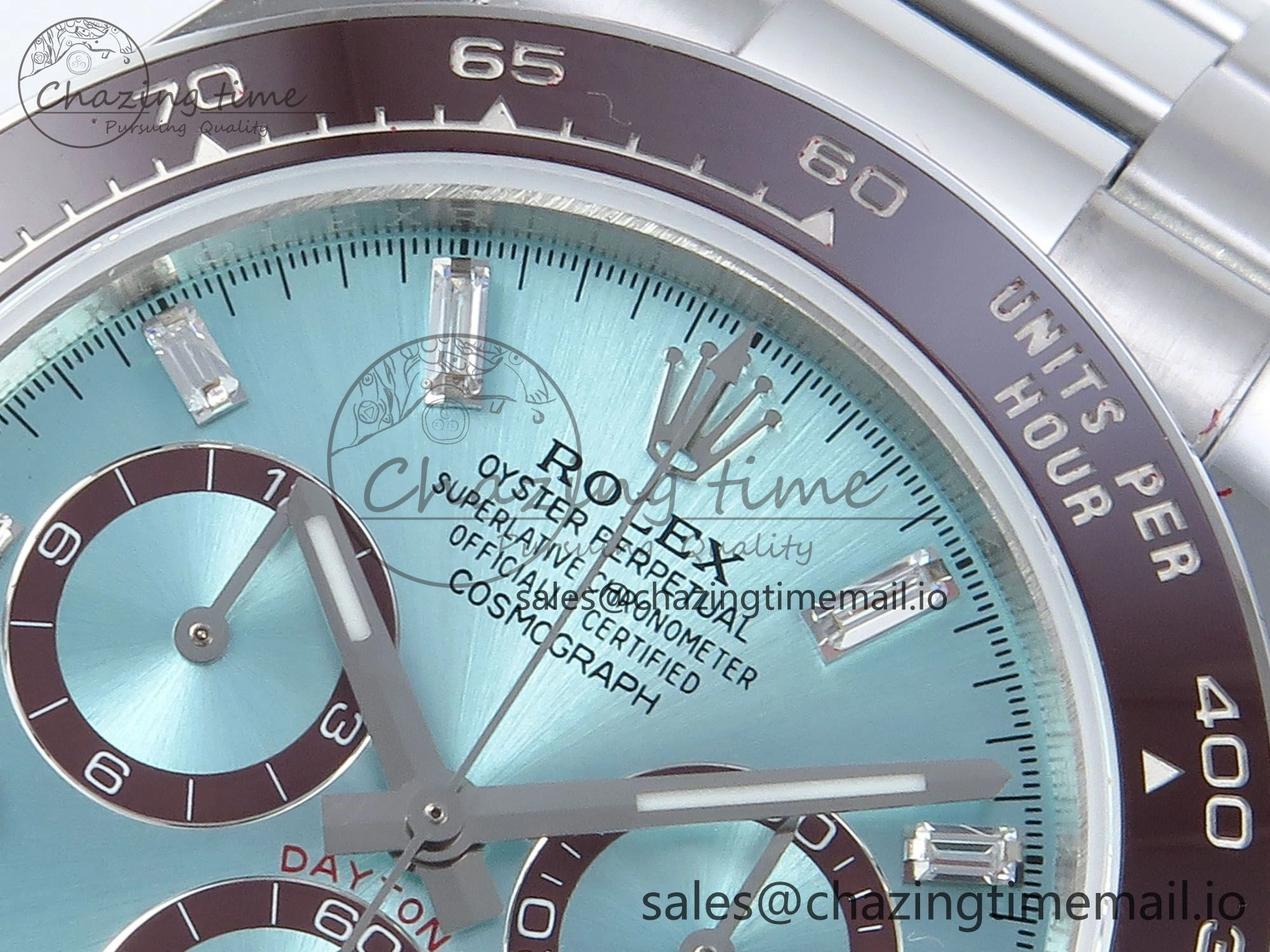 Daytona 126506 QF 1:1 Best Edition Ice Blue Crystal Dial on SS Bracelet Strap SH4131 V5