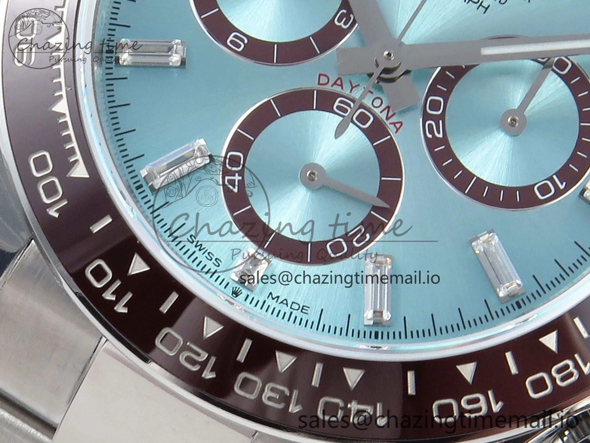 Daytona 126506 QF 1:1 Best Edition Ice Blue Crystal Dial on SS Bracelet Strap SH4131 V5