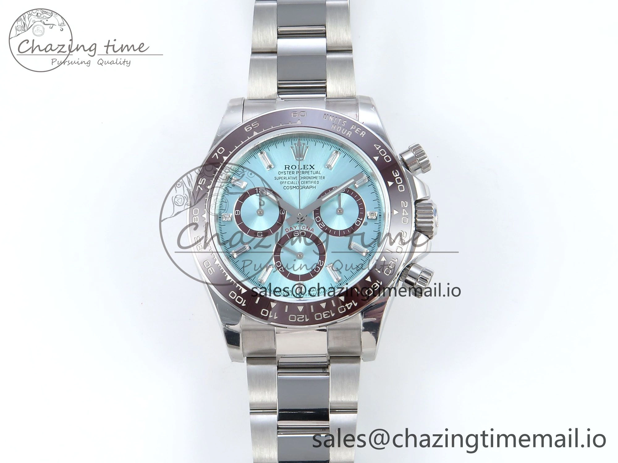 Daytona 126506 QF 1:1 Best Edition Ice Blue Crystal Dial on SS Bracelet Strap SH4131 V5