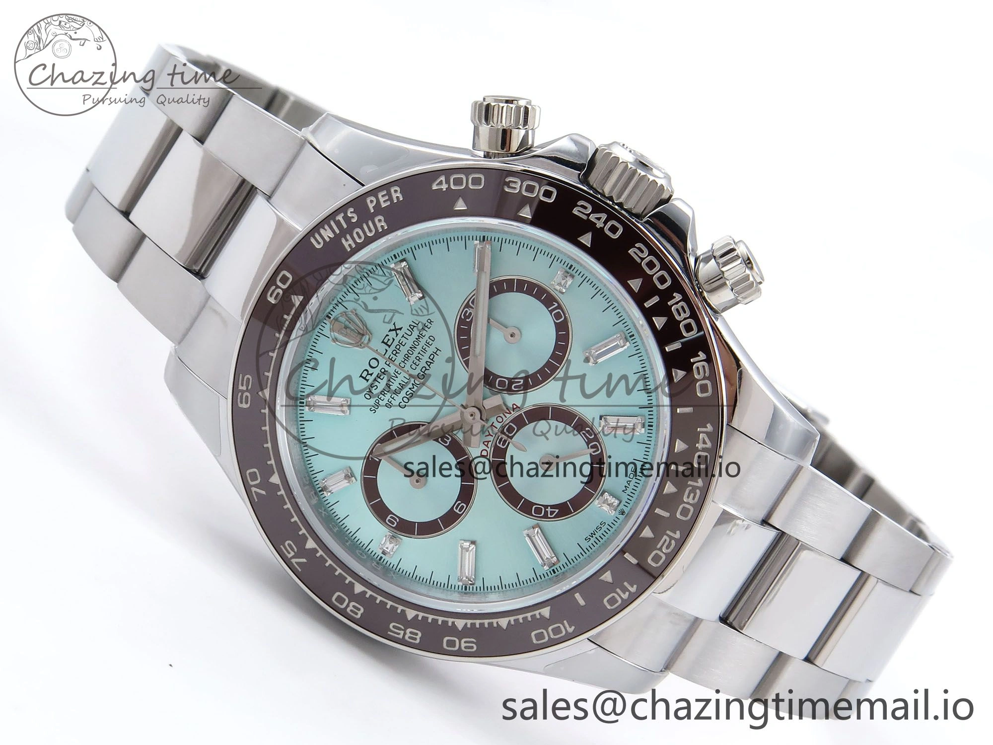 Daytona 126506 QF 1:1 Best Edition Ice Blue Dial Crystal Marker on SS YG Bracelet SH4131 V6 (Gain Weight）