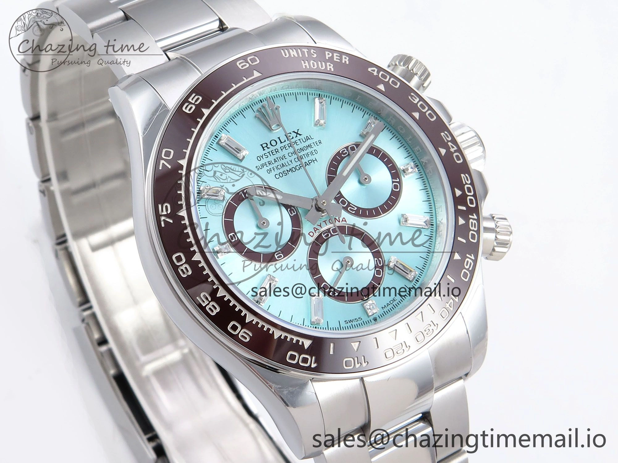 Daytona 126506 QF 1:1 Best Edition Ice Blue Dial Crystal Marker on SS YG Bracelet SH4131 V6 (Gain Weight）
