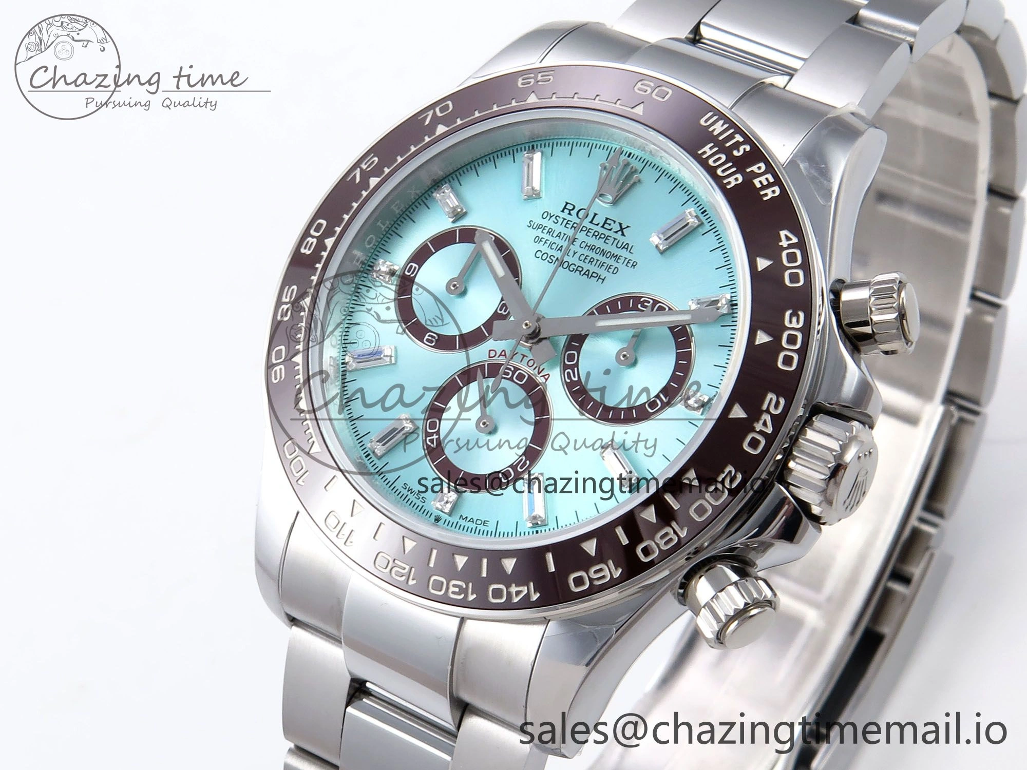 Daytona 126506 QF 1:1 Best Edition Ice Blue Dial Crystal Marker on SS YG Bracelet SH4131 V6 (Gain Weight）