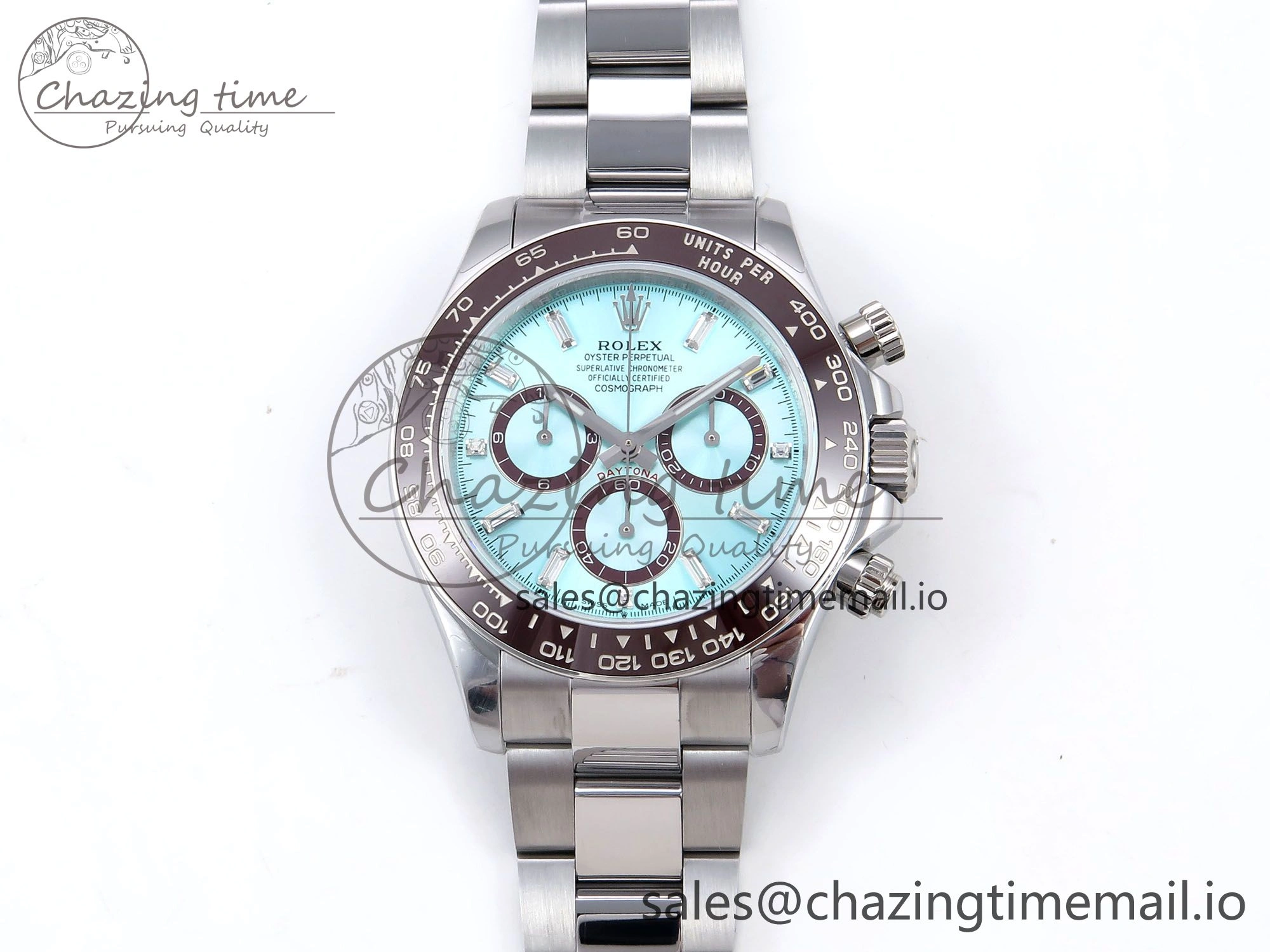 Daytona 126506 QF 1:1 Best Edition Ice Blue Dial Crystal Marker on SS YG Bracelet SH4131 V6 (Gain Weight）