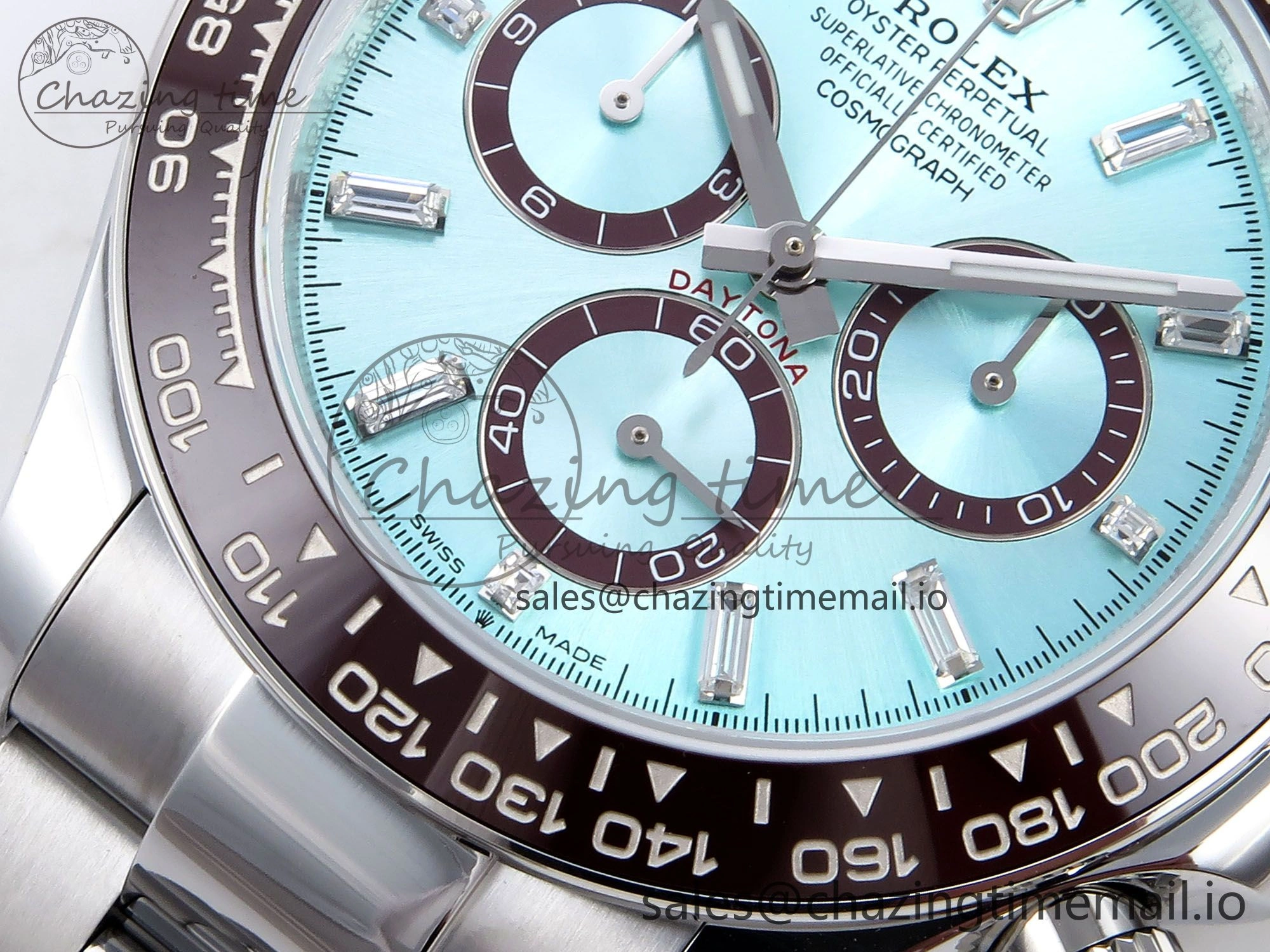 Daytona 126506 QF 1:1 Best Edition Ice Blue Dial Crystal Marker on SS YG Bracelet SH4131 V6 (Gain Weight）