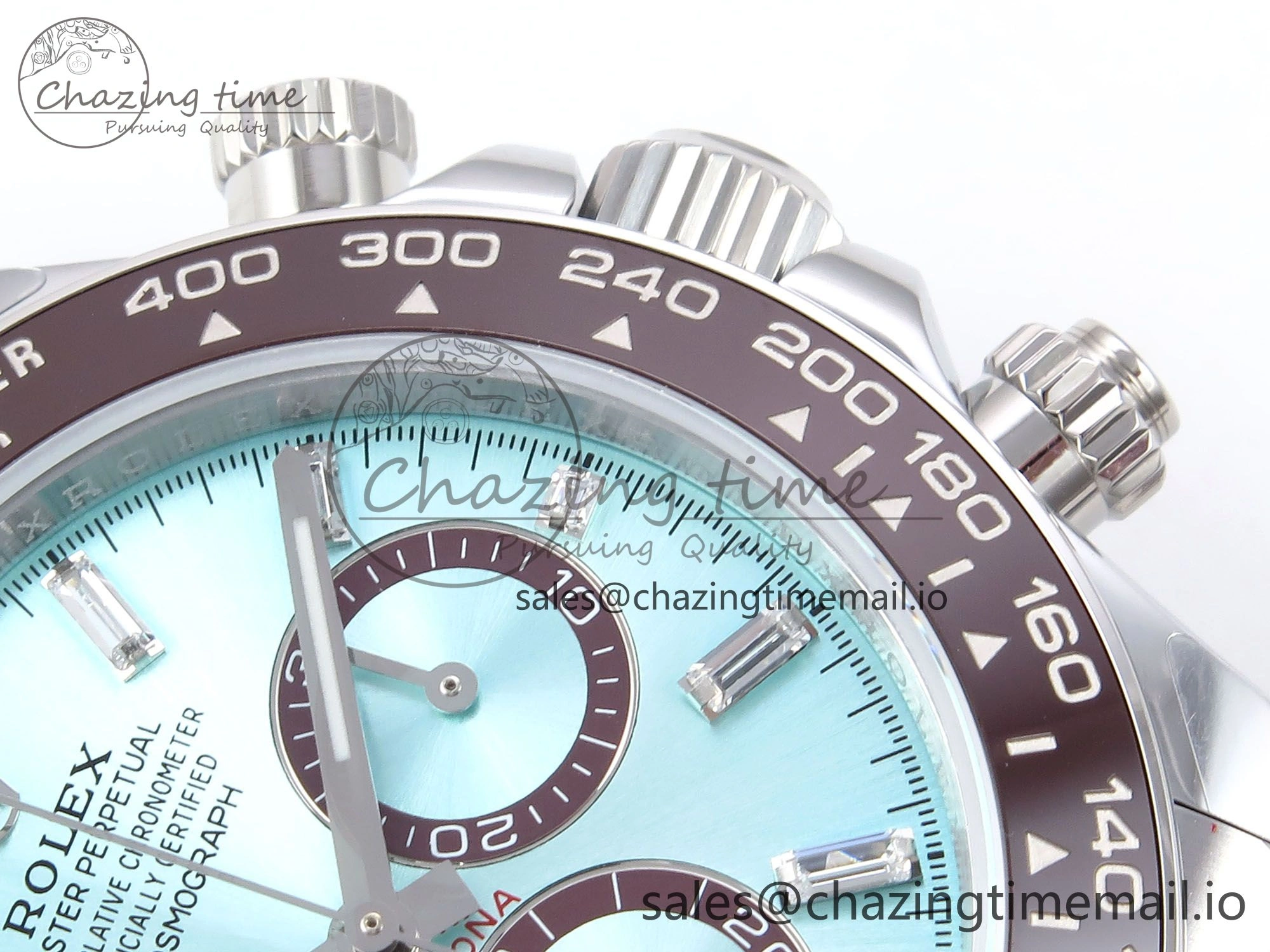 Daytona 126506 QF 1:1 Best Edition Ice Blue Dial Crystal Marker on SS YG Bracelet SH4131 V6 (Gain Weight）