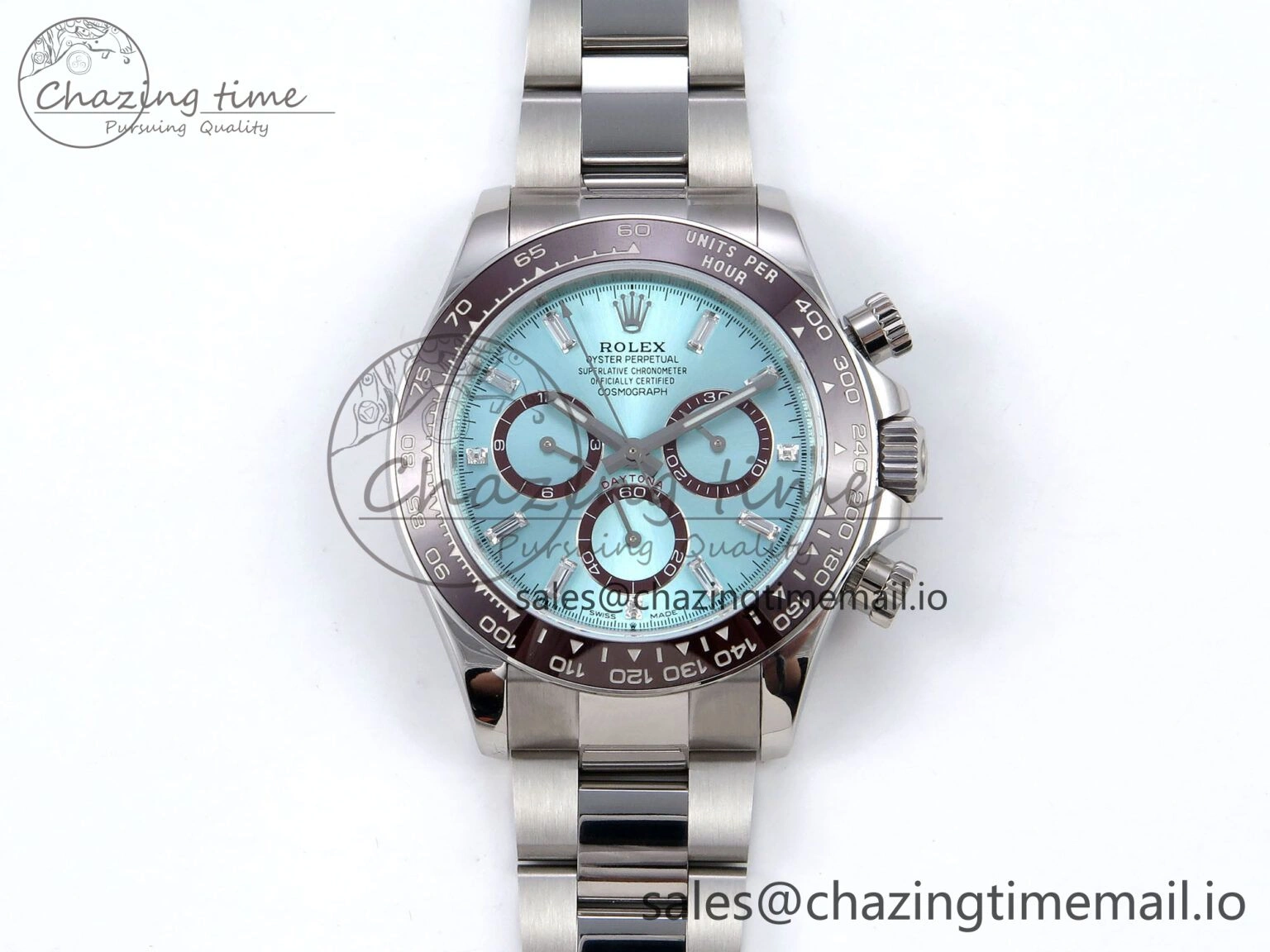 Daytona 126506 QF 1:1 Best Edition Ice Blue Dial Crystal Marker on SS YG Braclet SH4131 V5