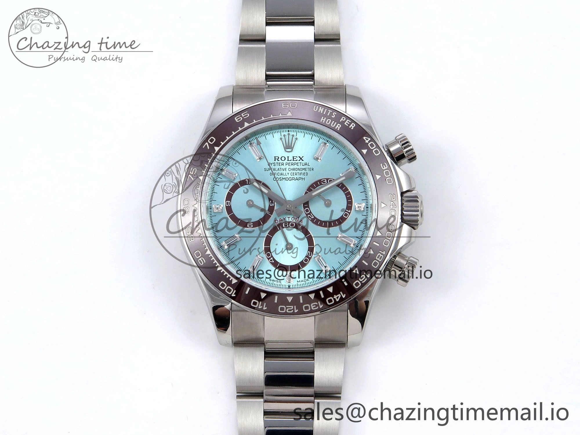 Daytona 126506 QF 1:1 Best Edition Ice Blue Dial Crystal Marker on SS YG Braclet SH4131 V5