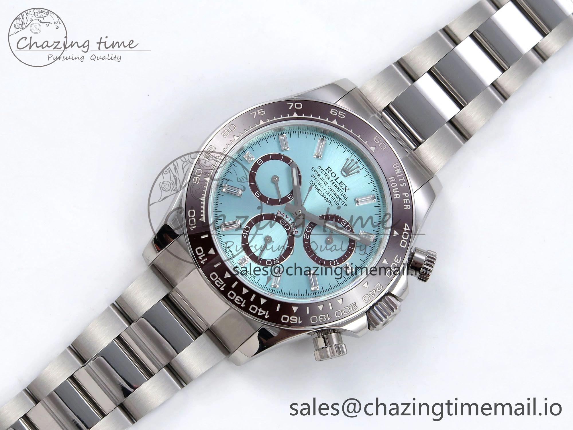 Daytona 126506 QF 1:1 Best Edition Ice Blue Dial Crystal Marker on SS YG Braclet SH4131 V5