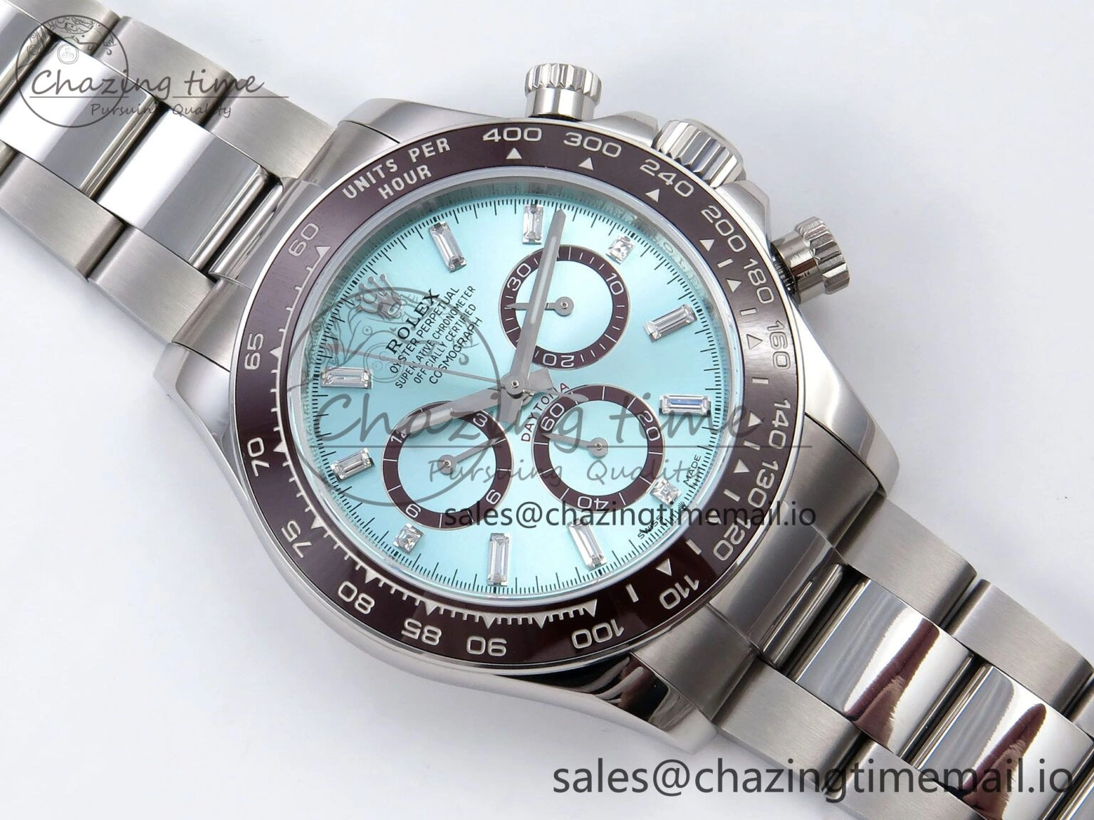 Daytona 126506 QF 1:1 Best Edition Ice Blue Dial Crystal Marker on SS YG Braclet SH4131 V5