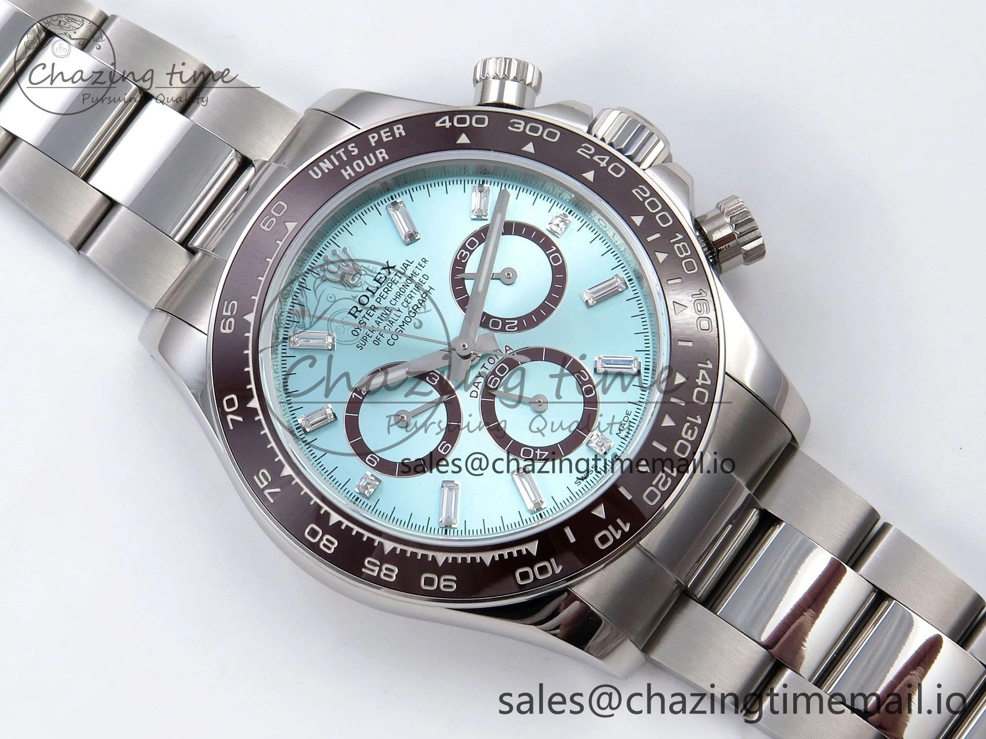 Daytona 126506 QF 1:1 Best Edition Ice Blue Dial Crystal Marker on SS YG Braclet SH4131 V5