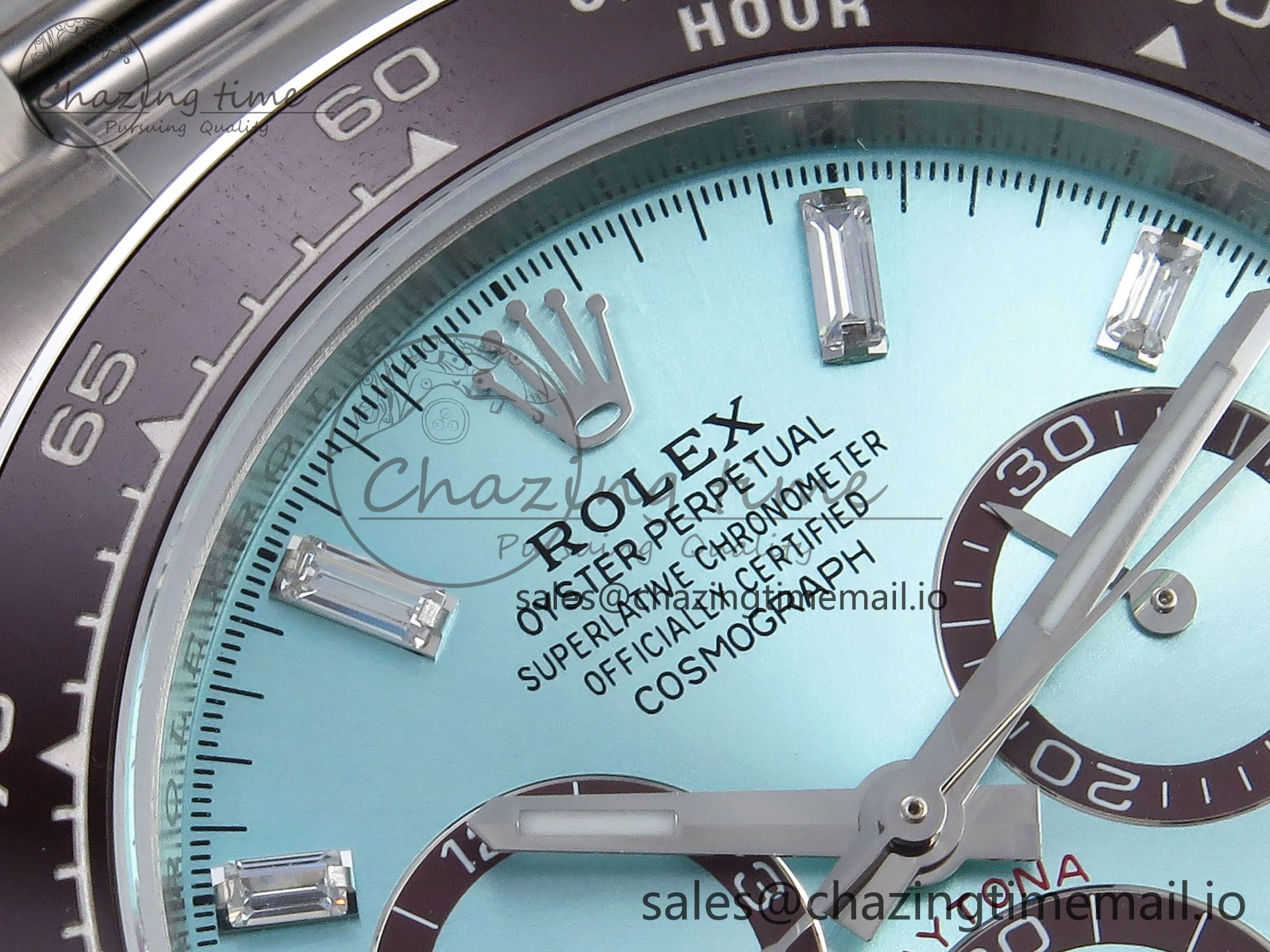 Daytona 126506 QF 1:1 Best Edition Ice Blue Dial Crystal Marker on SS YG Braclet SH4131 V5
