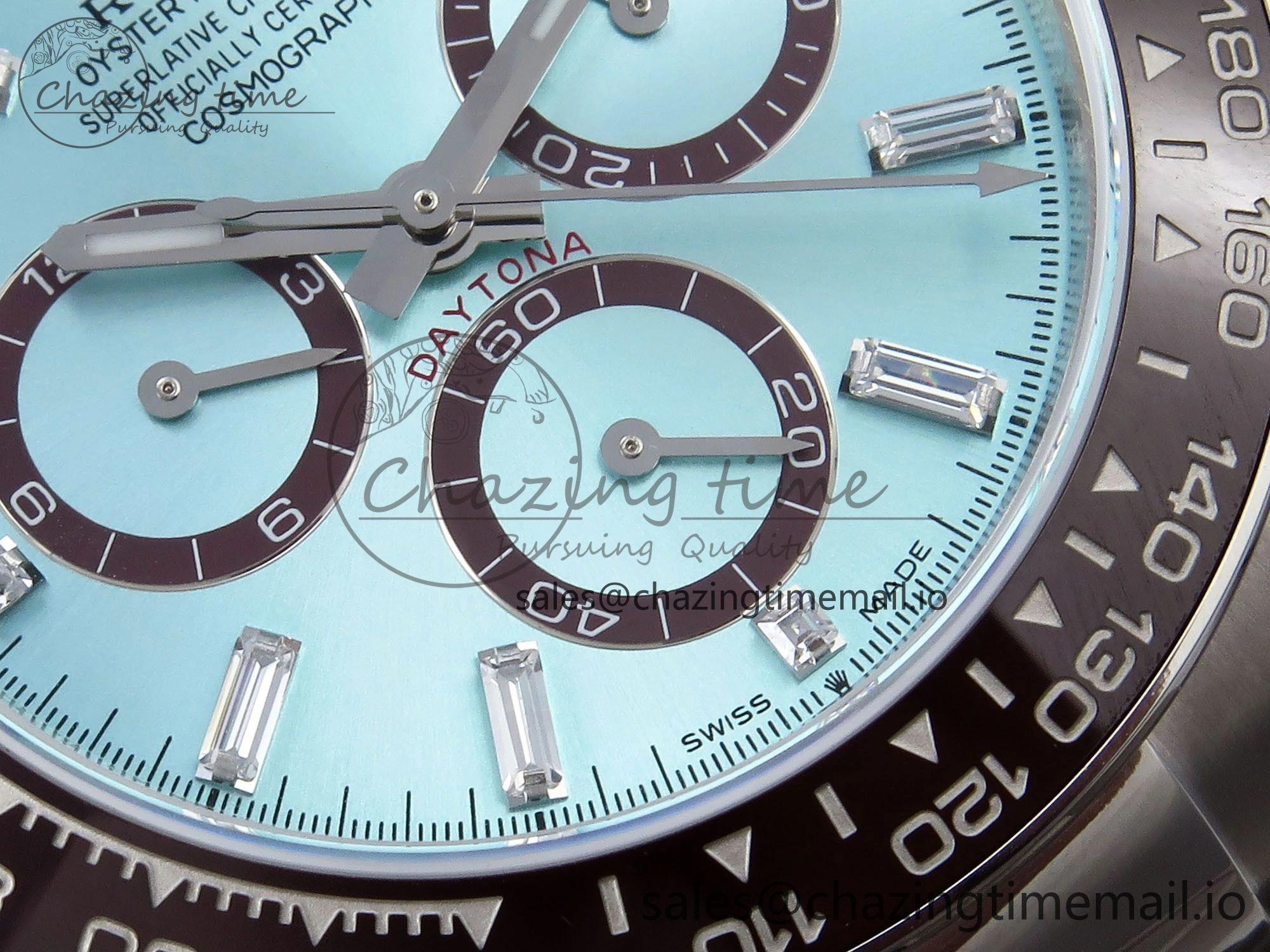 Daytona 126506 QF 1:1 Best Edition Ice Blue Dial Crystal Marker on SS YG Braclet SH4131 V5