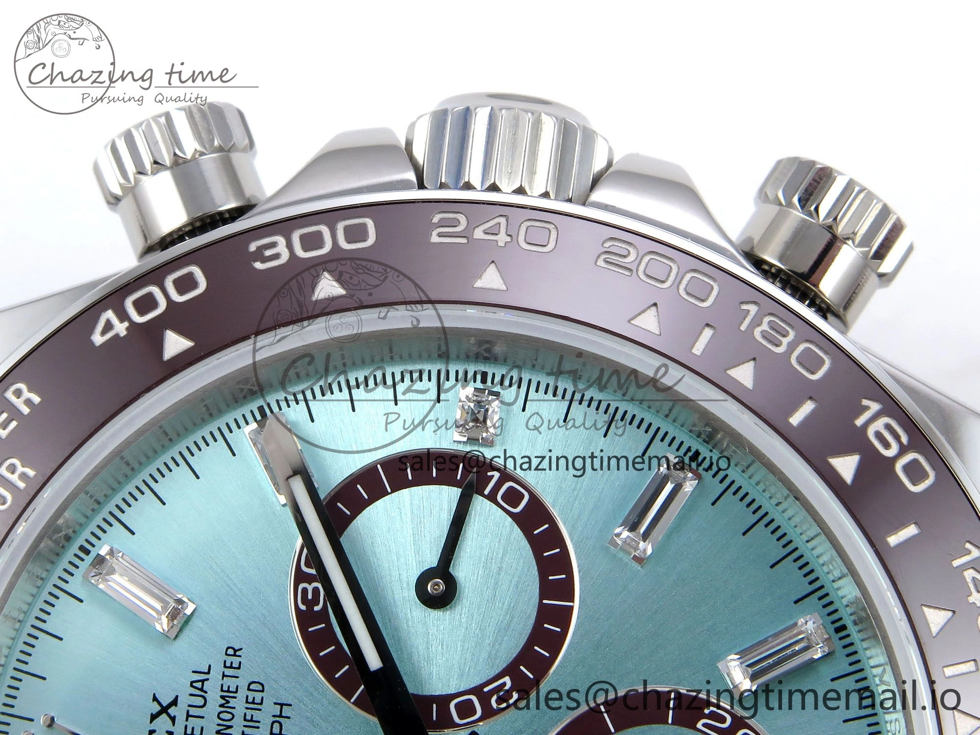Daytona 126506 QF 1:1 Best Edition Ice Blue Dial Crystal Marker on SS YG Braclet SH4131 V5