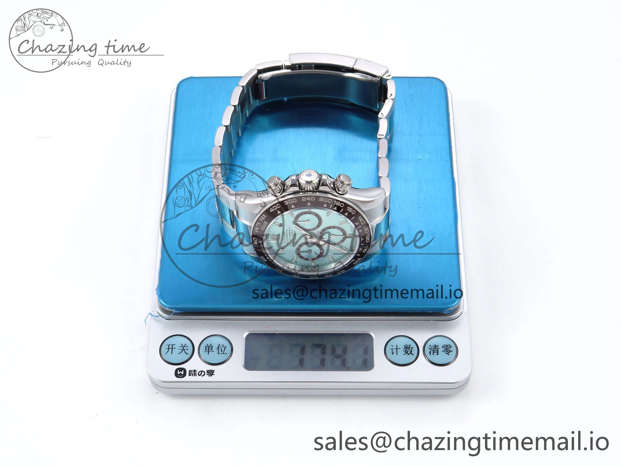 Daytona 126506 QF 1:1 Best Edition Ice Blue Dial Lume Marker on SS YG Bracelet SH4131 V6 (Gain Weight）