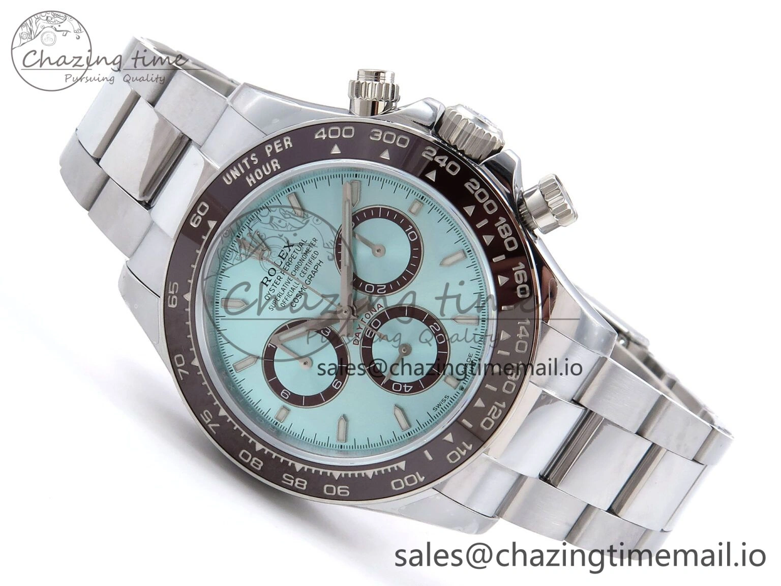 Daytona 126506 QF 1:1 Best Edition Ice Blue Dial Lume Marker on SS YG Bracelet SH4131 V6 (Gain Weight）
