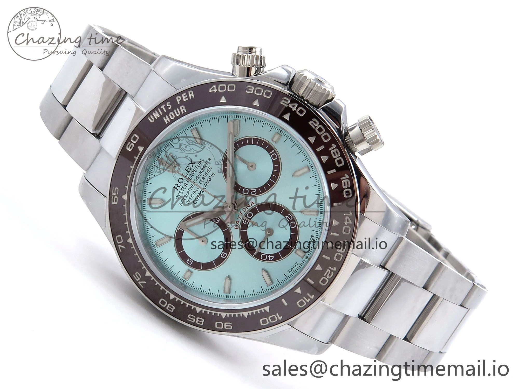 Daytona 126506 QF 1:1 Best Edition Ice Blue Dial Lume Marker on SS YG Bracelet SH4131 V6 (Gain Weight）