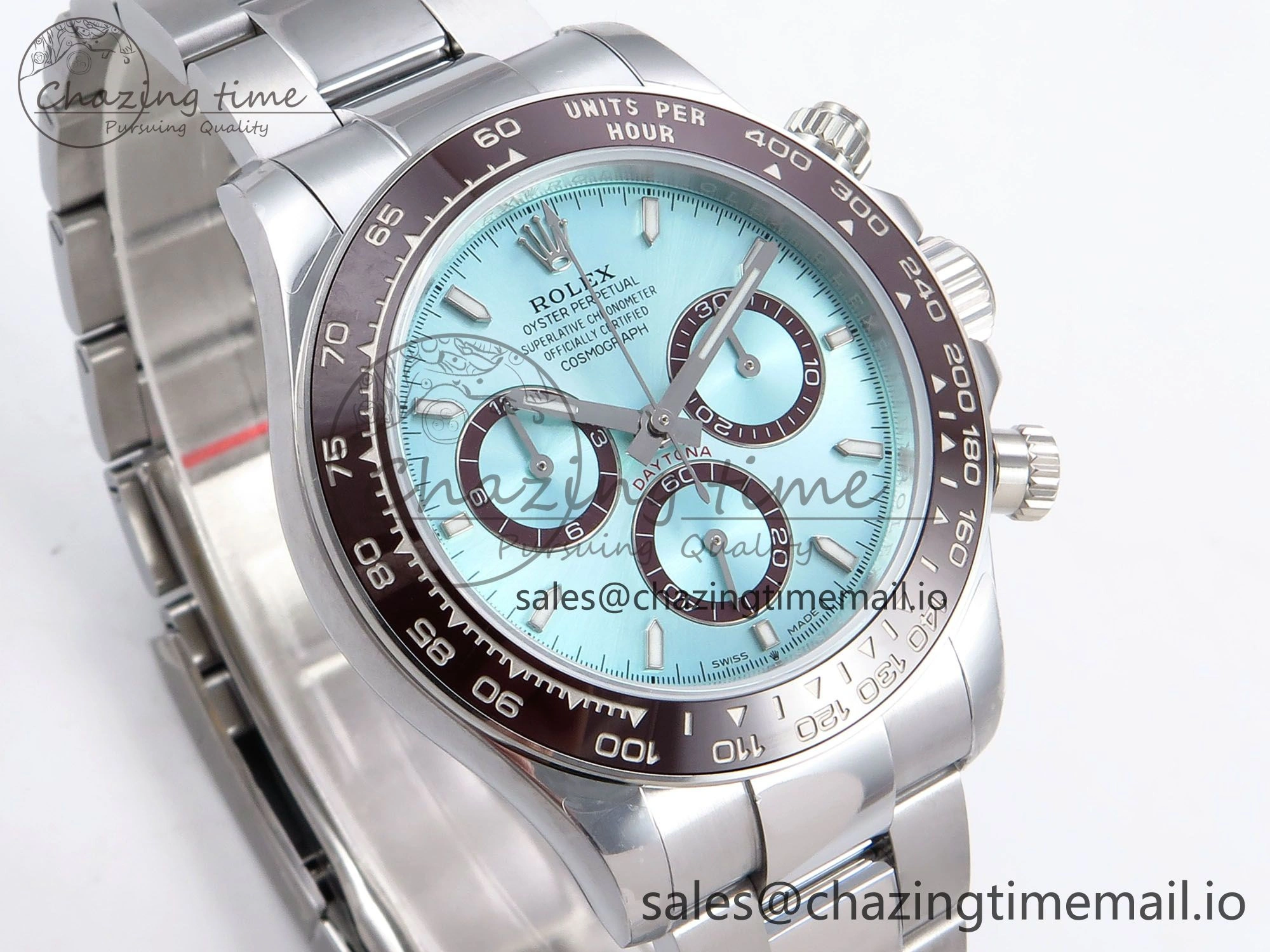 Daytona 126506 QF 1:1 Best Edition Ice Blue Dial Lume Marker on SS YG Bracelet SH4131 V6 (Gain Weight）