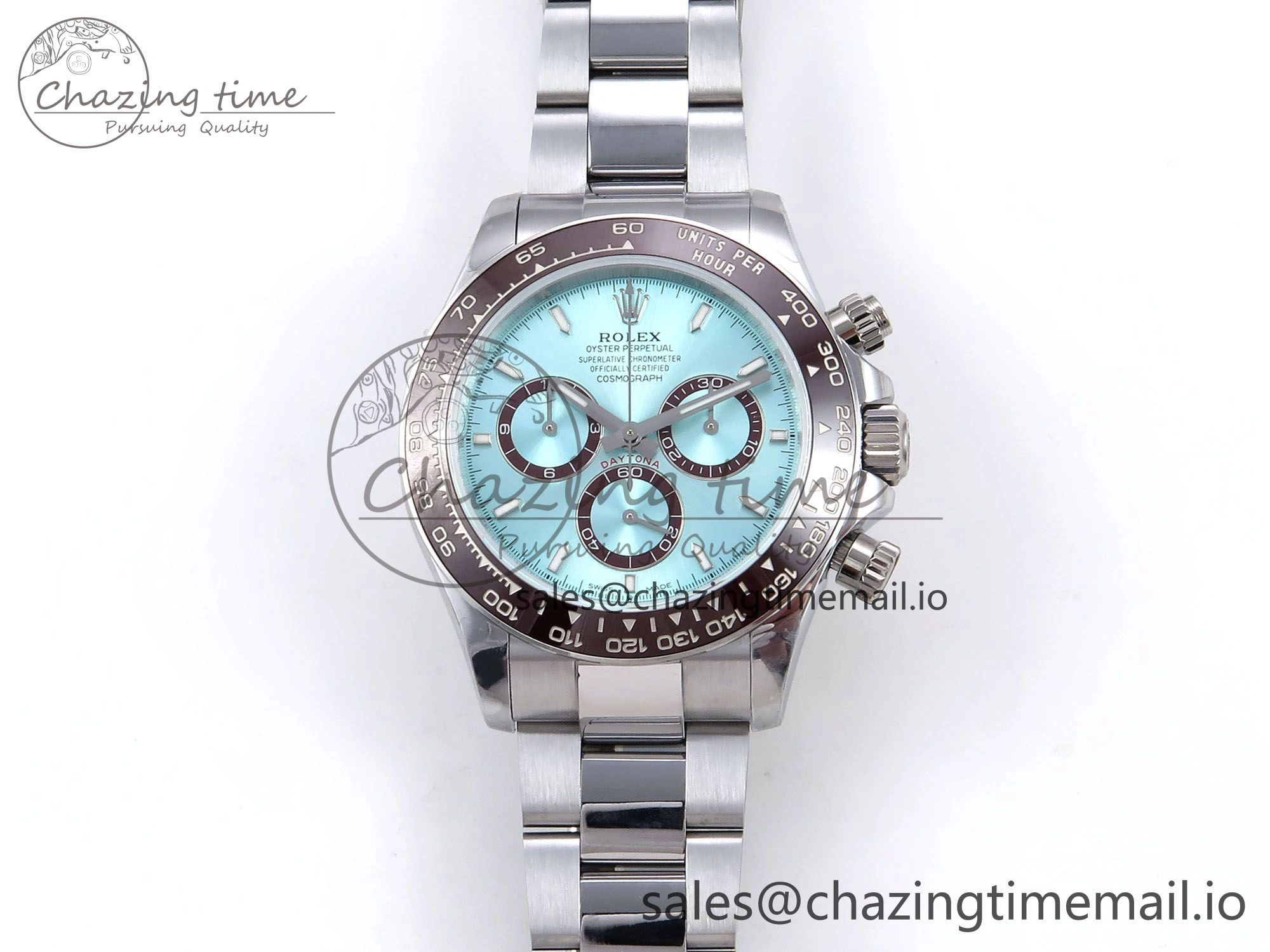 Daytona 126506 QF 1:1 Best Edition Ice Blue Dial Lume Marker on SS YG Bracelet SH4131 V6 (Gain Weight）