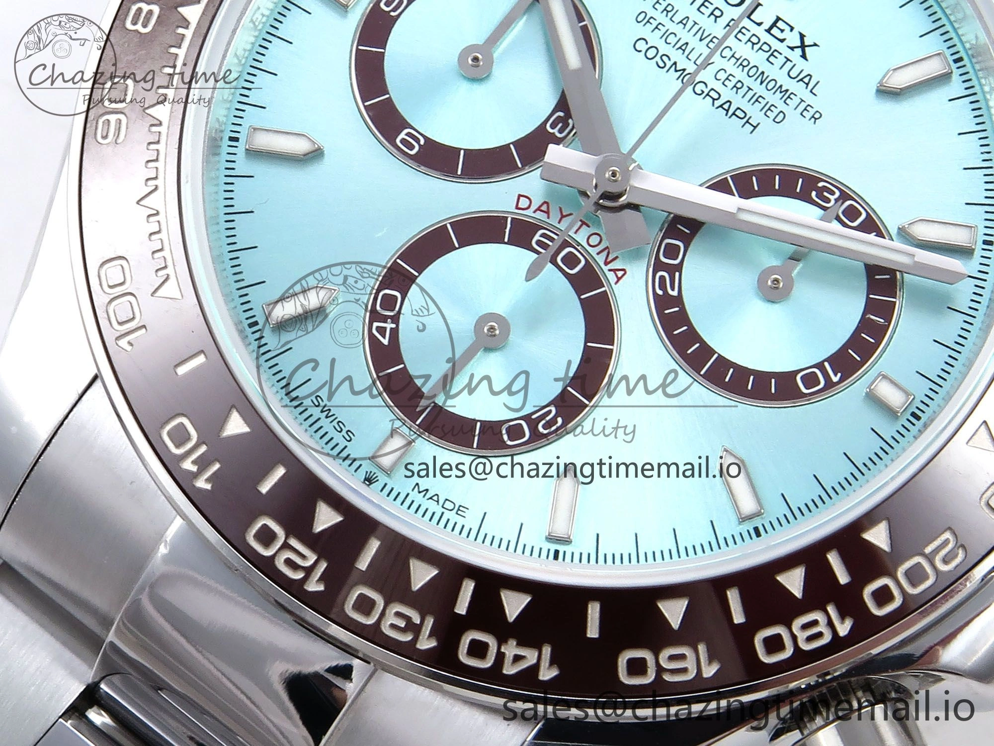 Daytona 126506 QF 1:1 Best Edition Ice Blue Dial Lume Marker on SS YG Bracelet SH4131 V6 (Gain Weight）