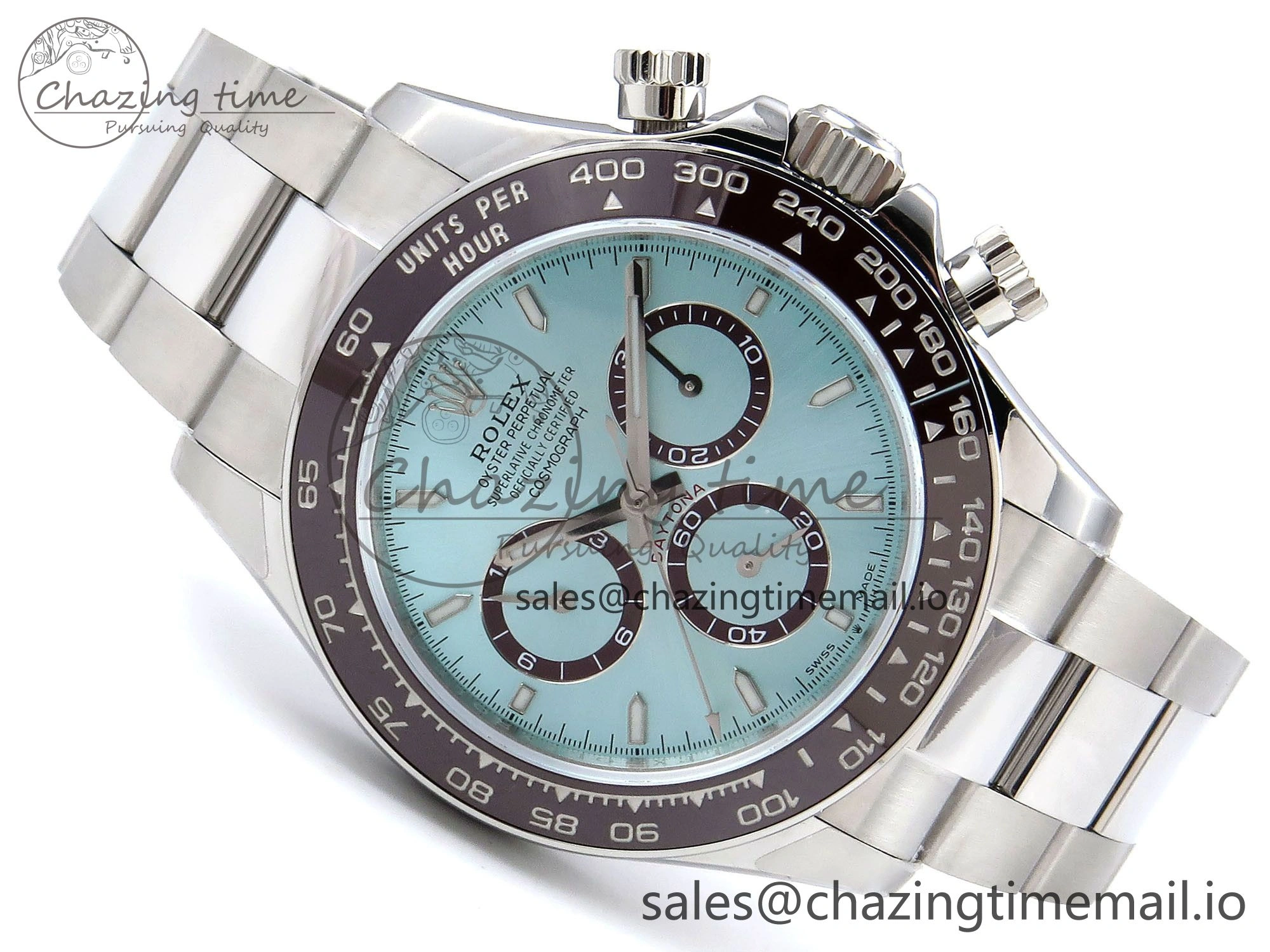 Daytona 126506 QF 1:1 Best Edition Ice Blue Dial Lume Marker on SS YG Braclet SH4131 V5