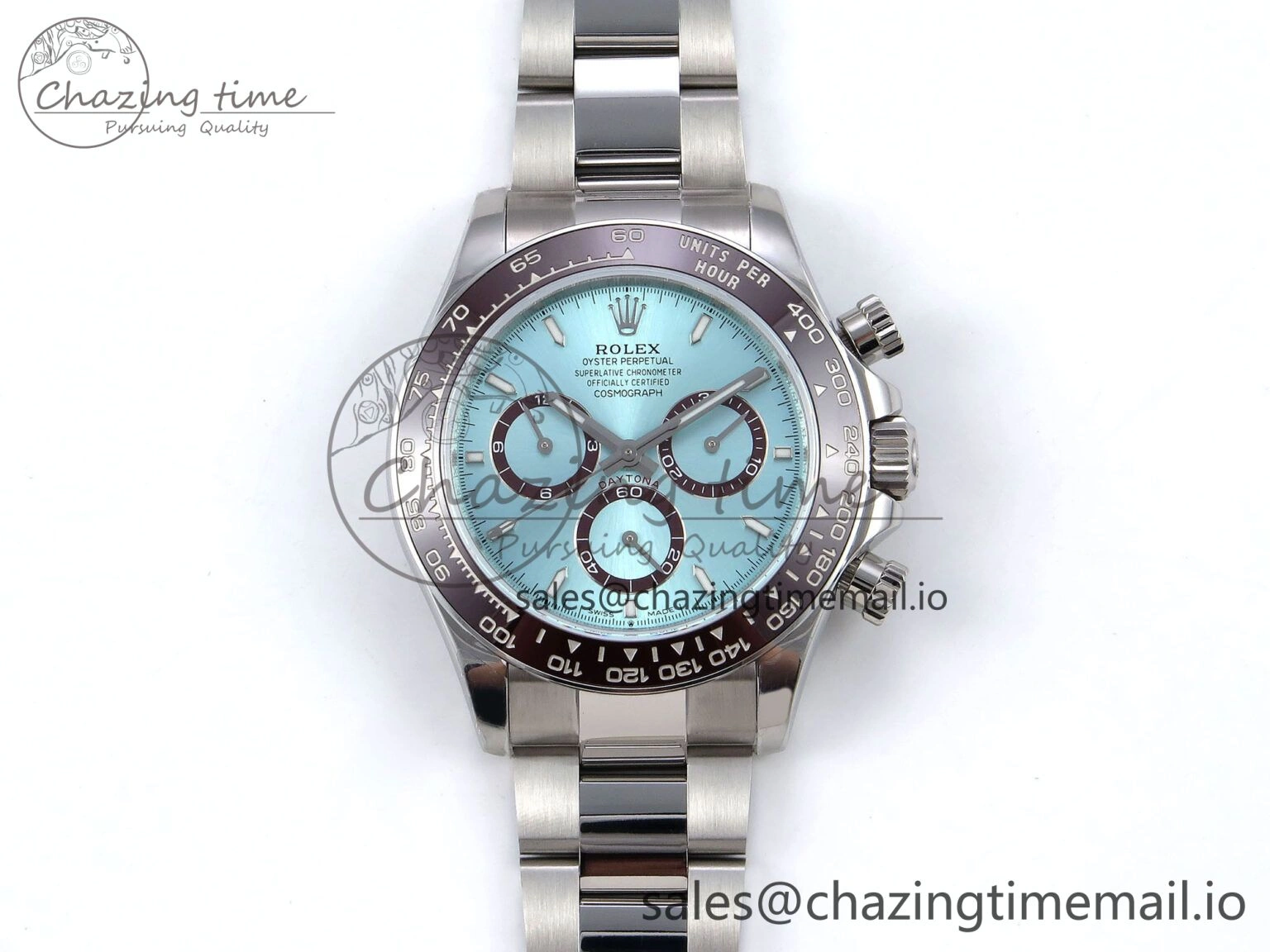 Daytona 126506 QF 1:1 Best Edition Ice Blue Dial Lume Marker on SS YG Braclet SH4131 V5