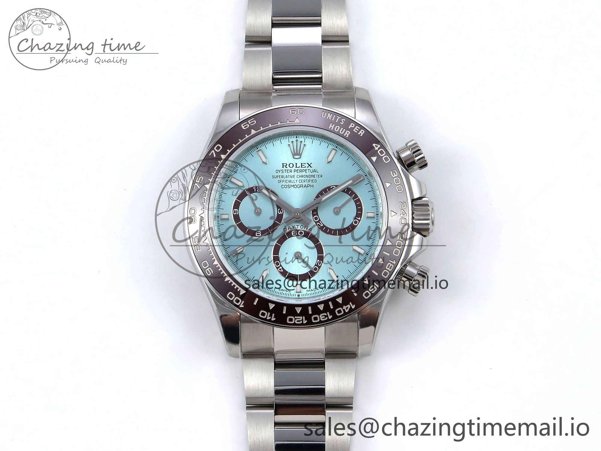 Daytona 126506 QF 1:1 Best Edition Ice Blue Dial Lume Marker on SS YG Braclet SH4131 V5