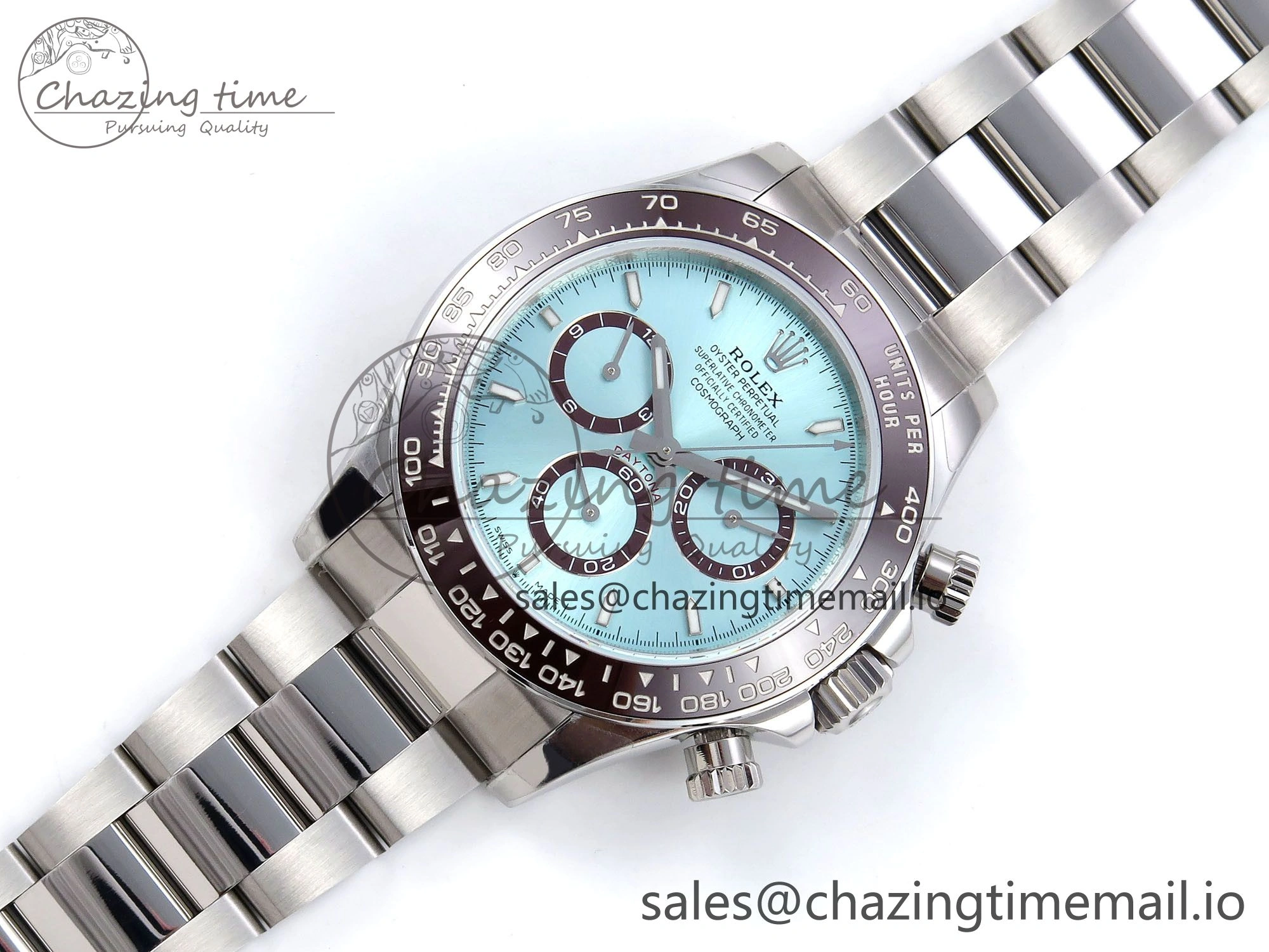 Daytona 126506 QF 1:1 Best Edition Ice Blue Dial Lume Marker on SS YG Braclet SH4131 V5