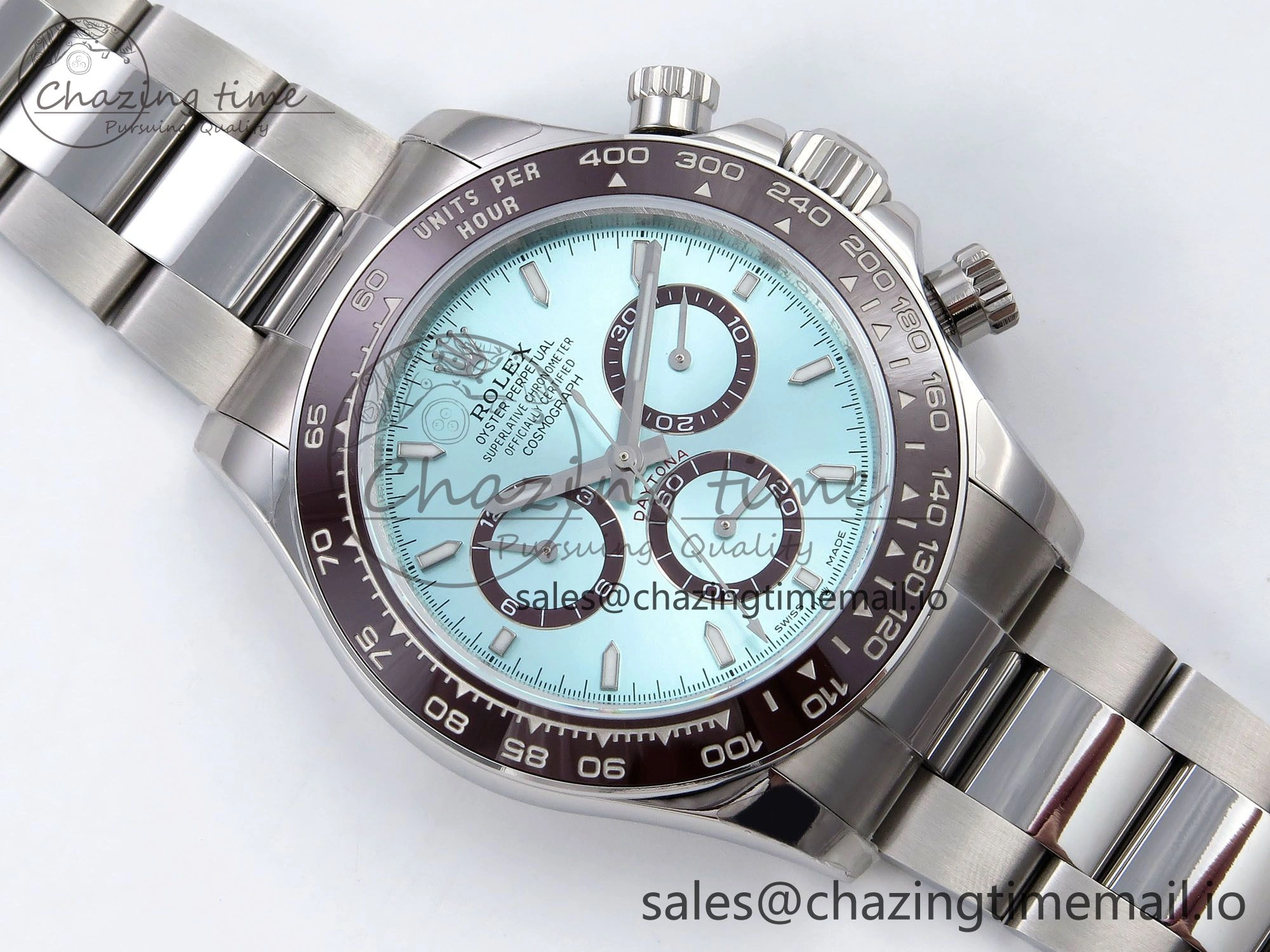Daytona 126506 QF 1:1 Best Edition Ice Blue Dial Lume Marker on SS YG Braclet SH4131 V5