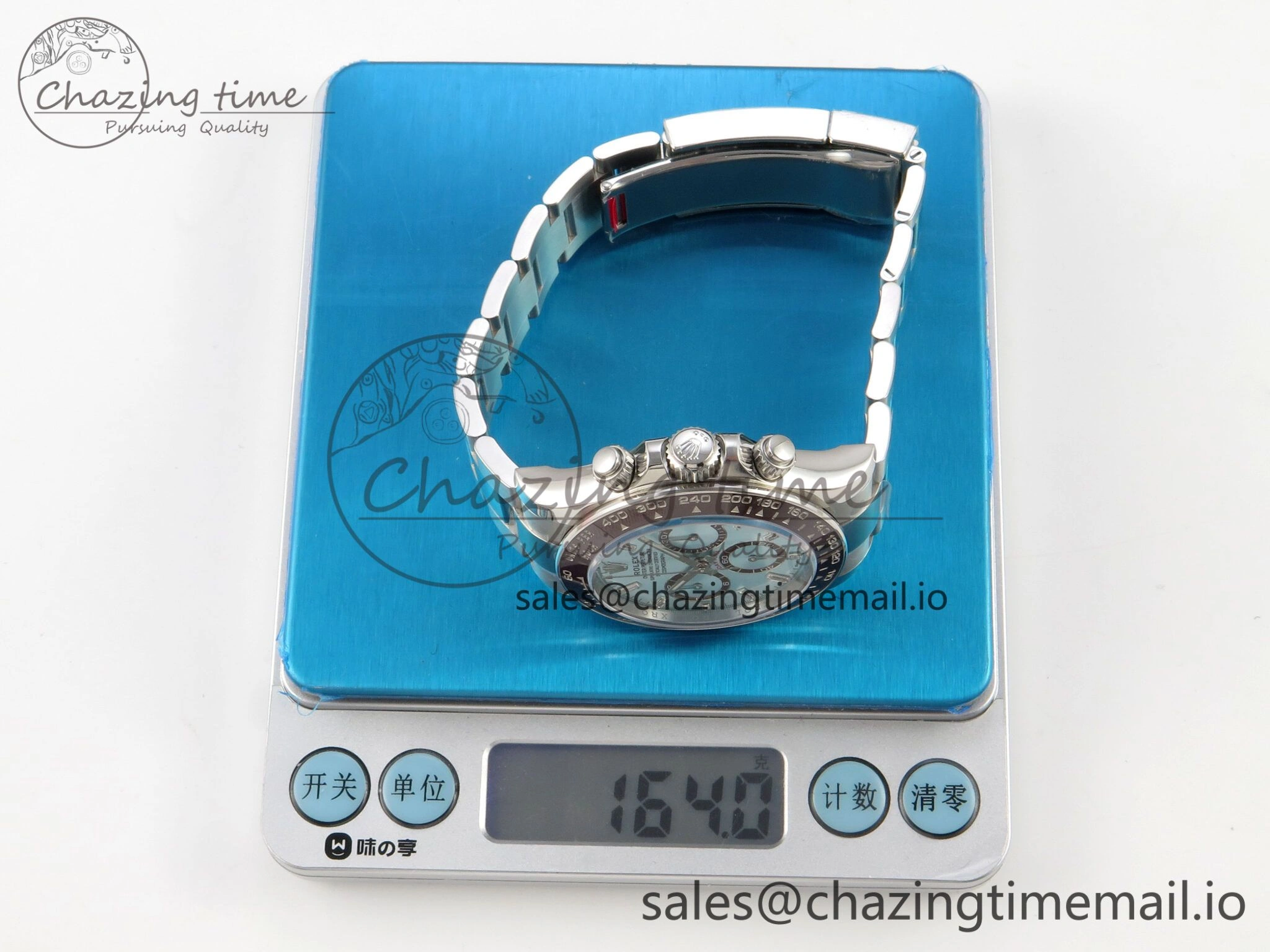 Daytona 126506 VSF 1:1 Best Edition 904L Steel Ice Blue Crystal Dial on SS Braclet VS4131 V2 (Weighted)