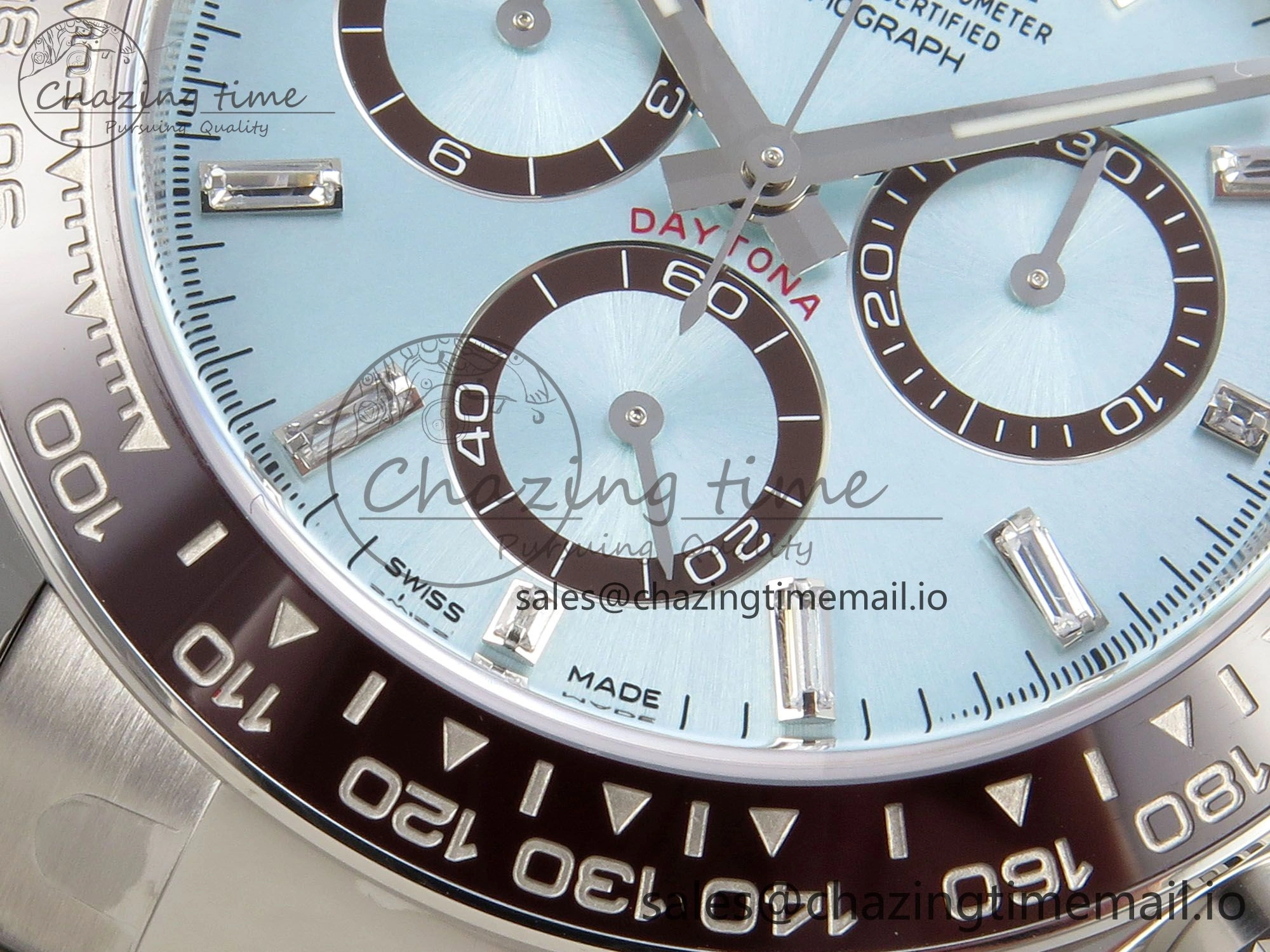 Daytona 126506 VSF 1:1 Best Edition 904L Steel Ice Blue Crystal Dial on SS Braclet VS4131 V2 (Weighted)