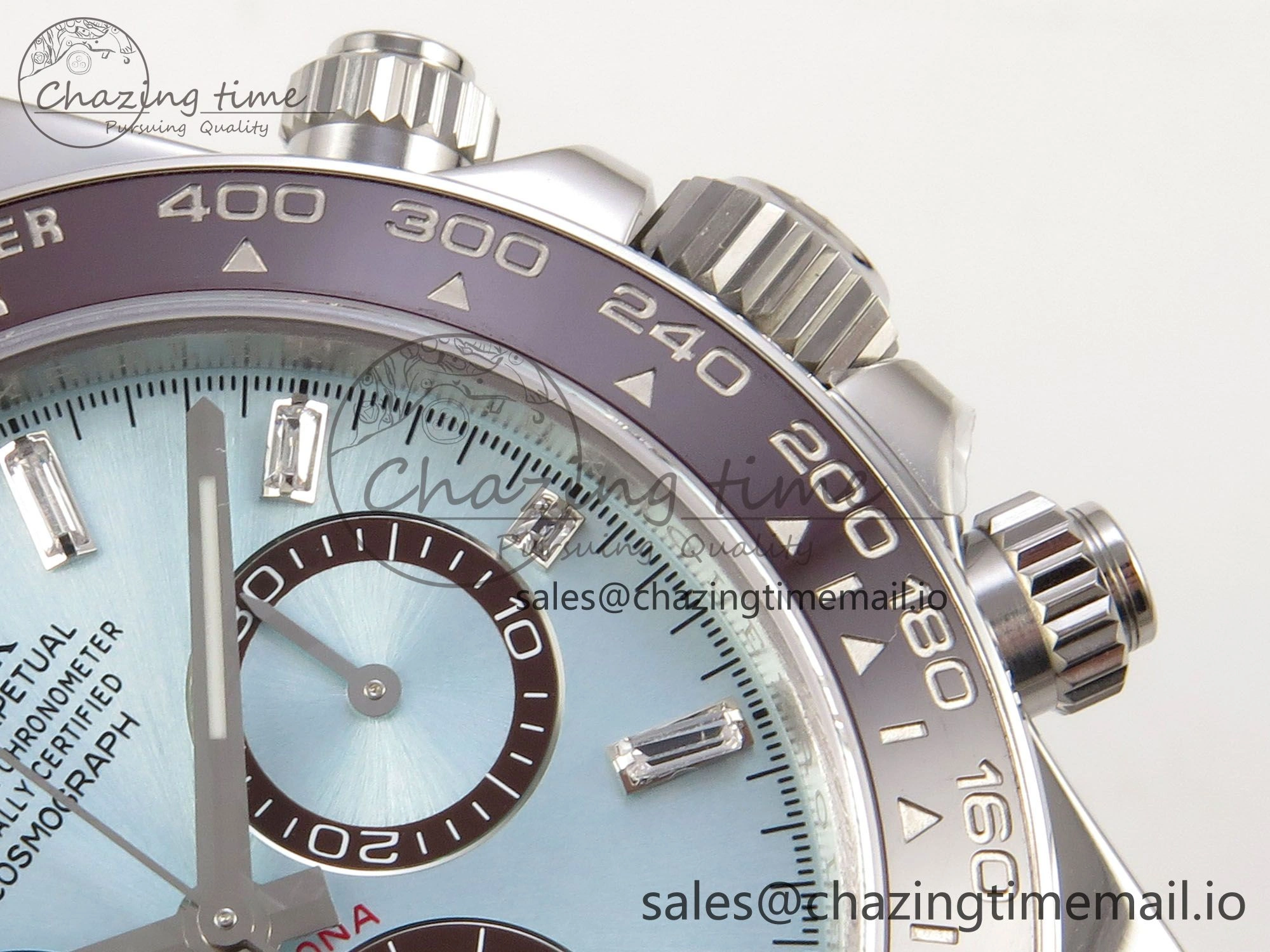 Daytona 126506 VSF 1:1 Best Edition 904L Steel Ice Blue Crystal Dial on SS Braclet VS4131 V2 (Weighted)