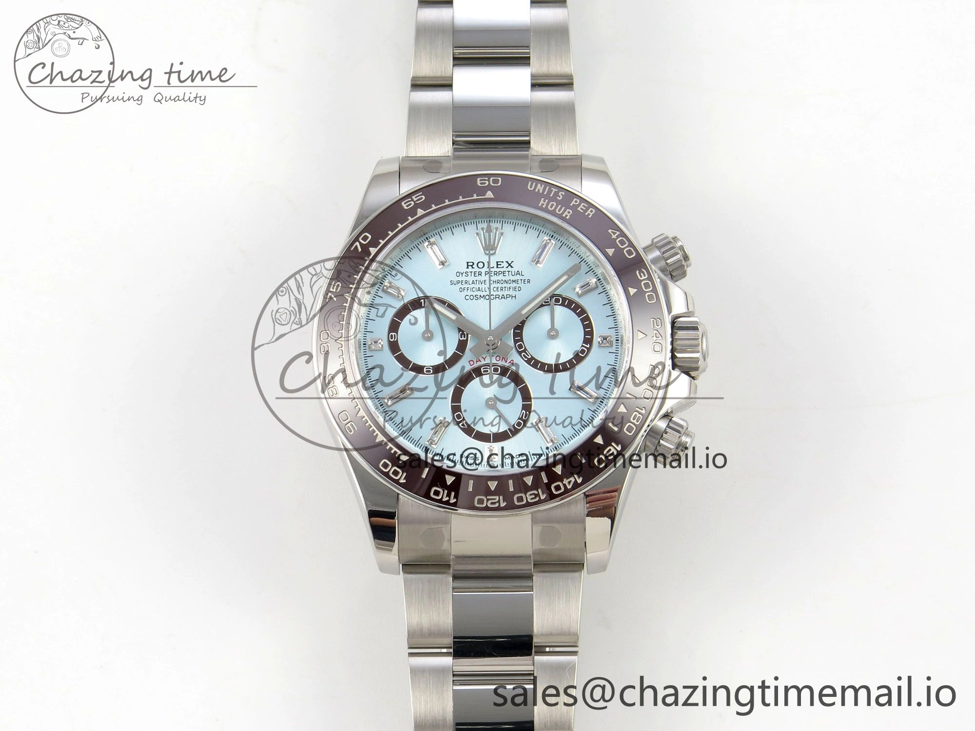 Daytona 126506 VSF 1:1 Best Edition 904L Steel Ice Blue Crystal Dial on SS Braclet VS4131 V2 (Weighted)