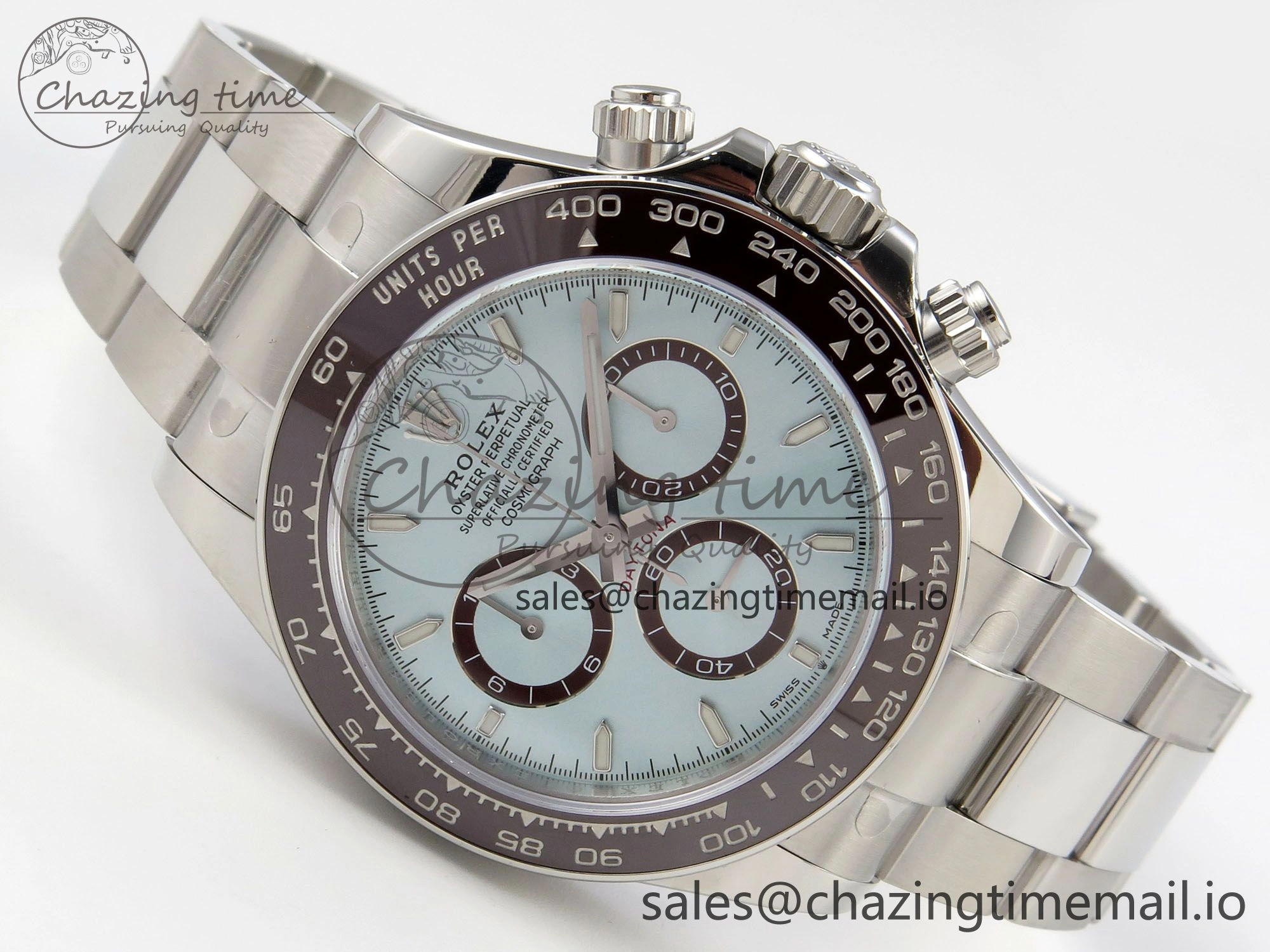 Daytona 126506 VSF 1:1 Best Edition 904L Steel Ice Blue Dial on SS Braclet VS4131 V2 (Weighted)