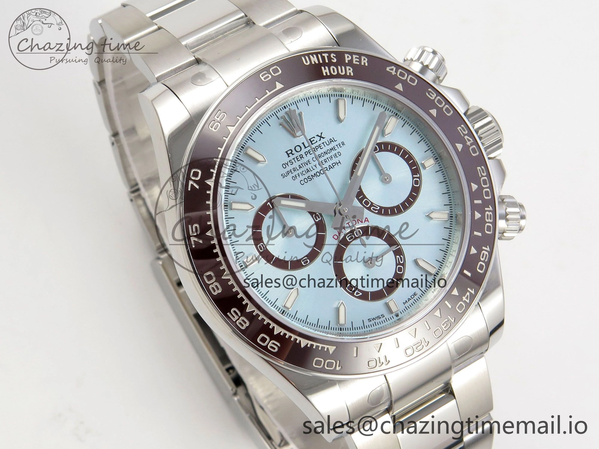 Daytona 126506 VSF 1:1 Best Edition 904L Steel Ice Blue Dial on SS Braclet VS4131 V2 (Weighted)