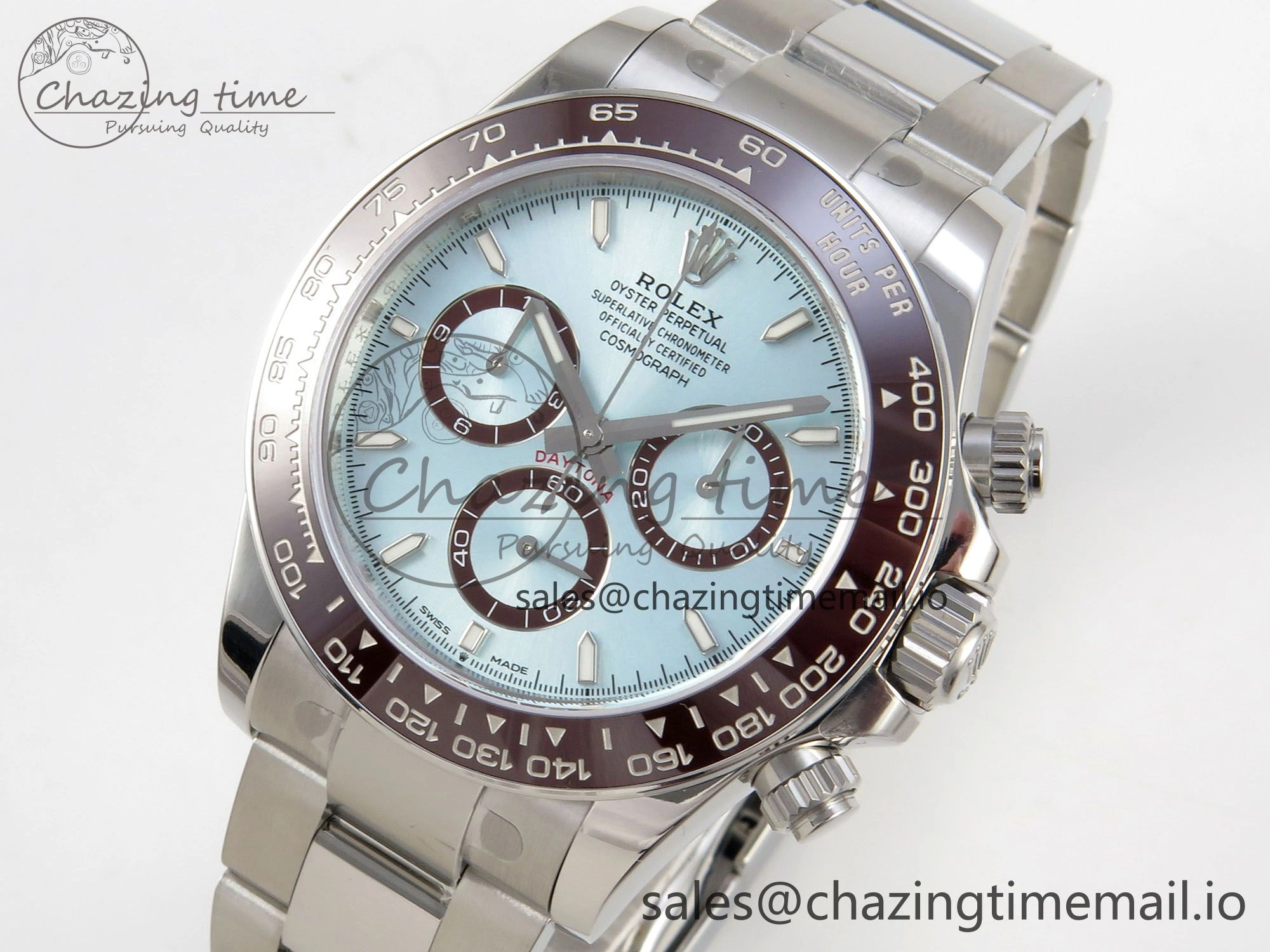 Daytona 126506 VSF 1:1 Best Edition 904L Steel Ice Blue Dial on SS Braclet VS4131 V2 (Weighted)