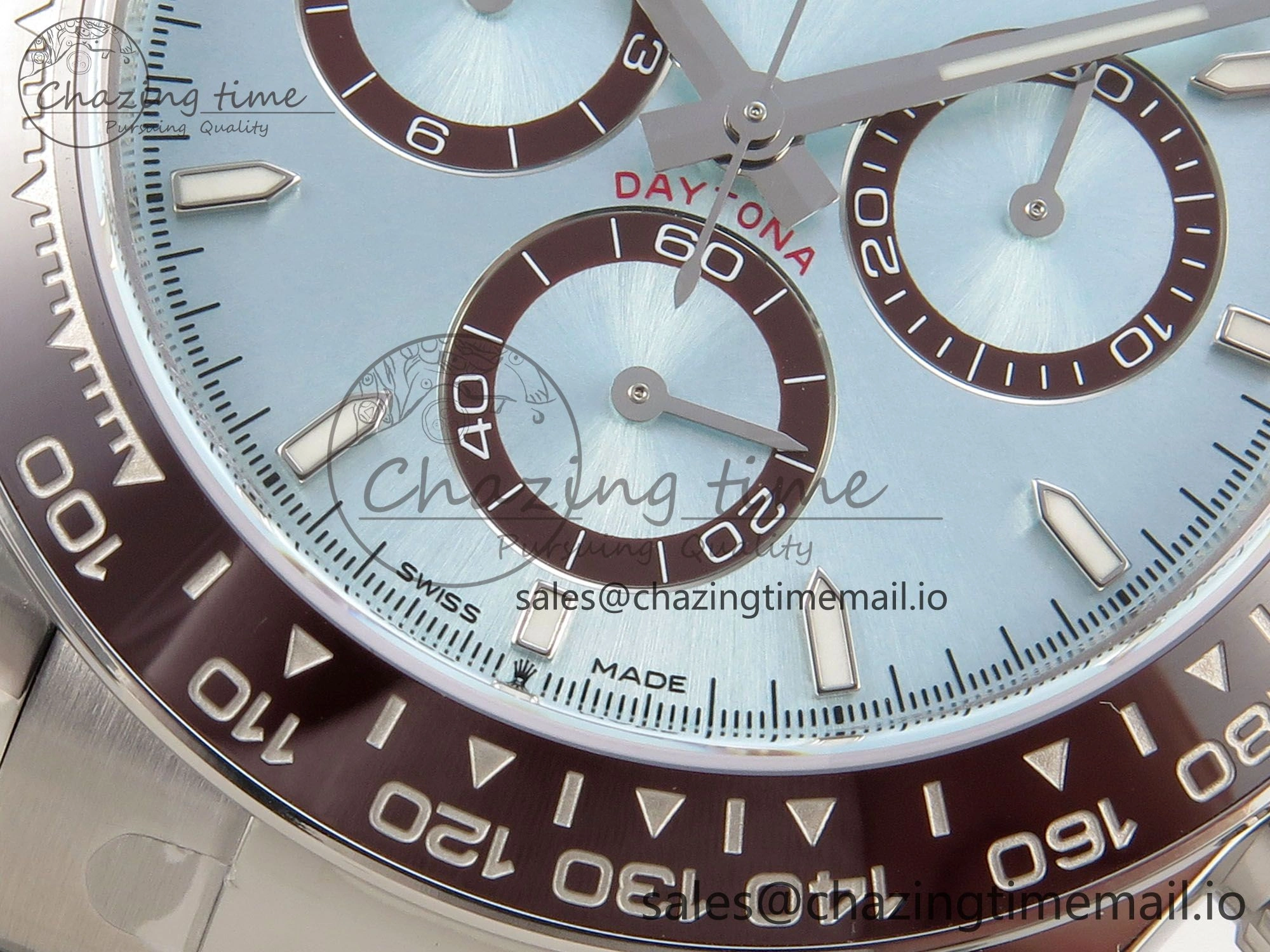 Daytona 126506 VSF 1:1 Best Edition 904L Steel Ice Blue Dial on SS Braclet VS4131 V2 (Weighted)