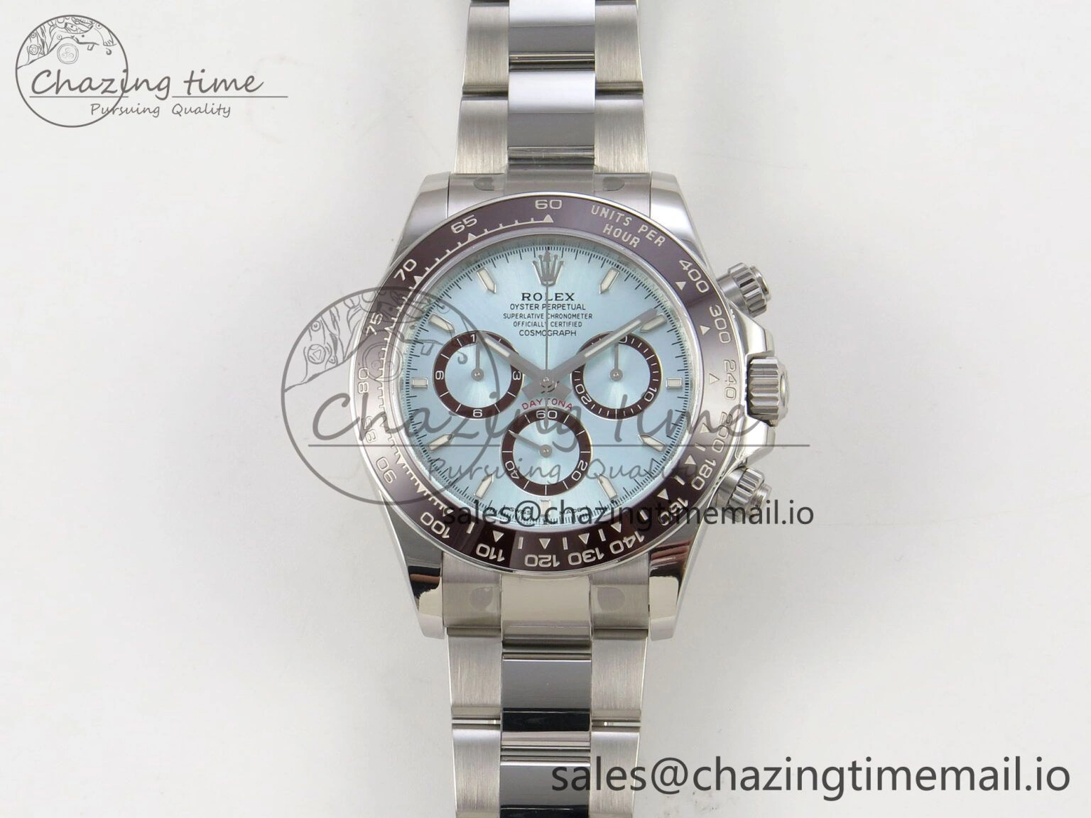 Daytona 126506 VSF 1:1 Best Edition 904L Steel Ice Blue Dial on SS Braclet VS4131 V2 (Weighted)