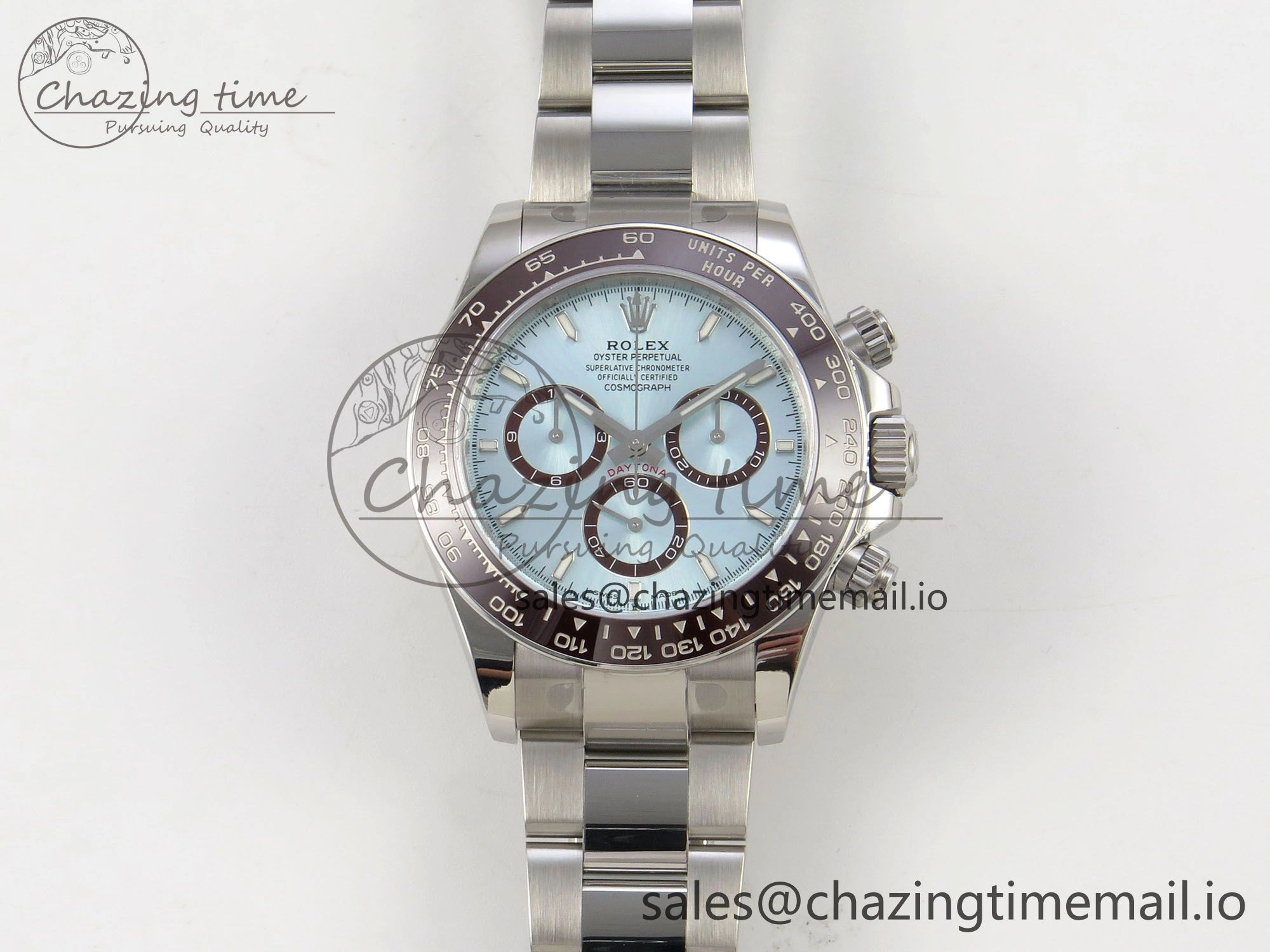 Daytona 126506 VSF 1:1 Best Edition 904L Steel Ice Blue Dial on SS Braclet VS4131 V2 (Weighted)