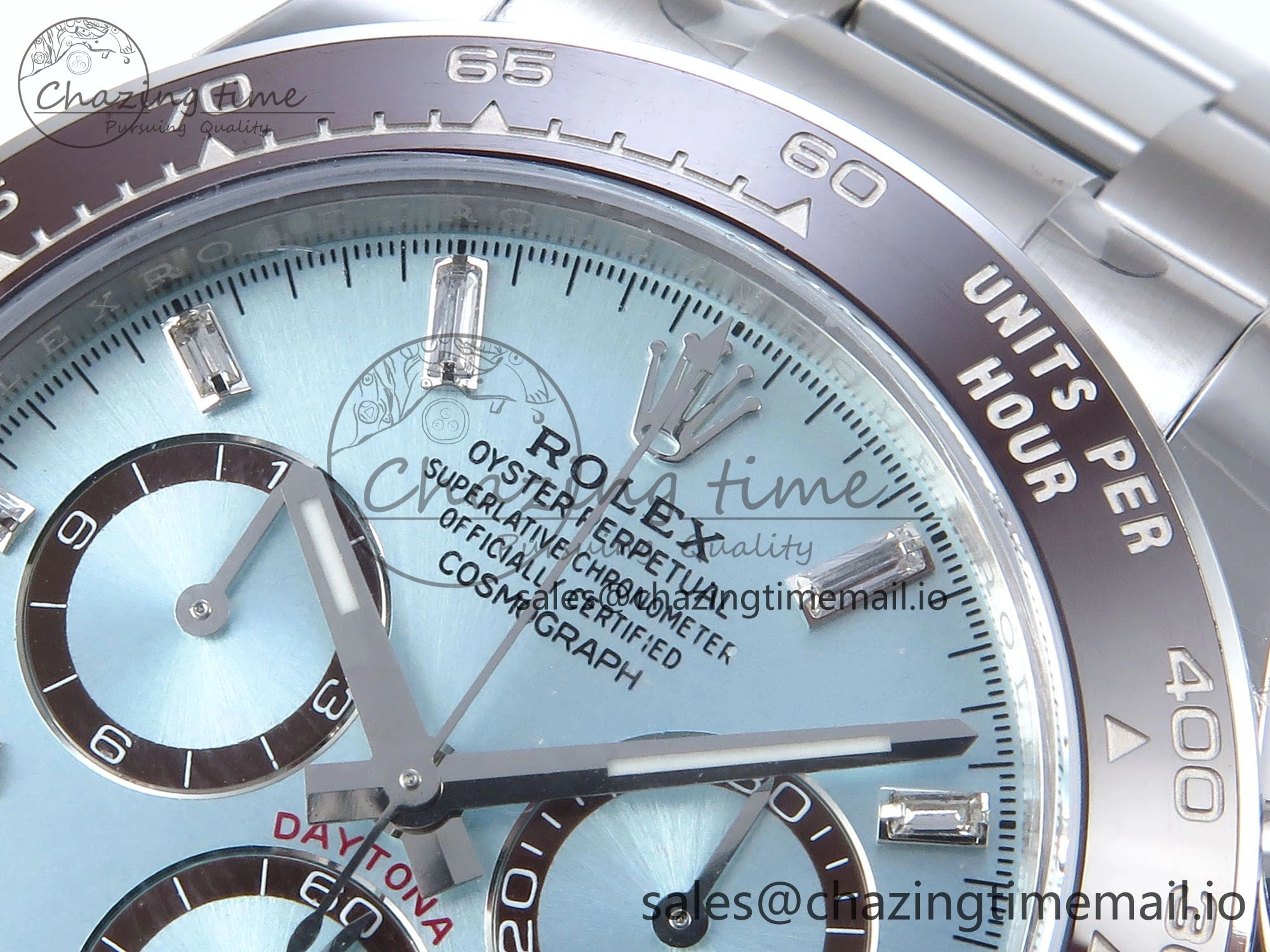 Daytona 126506 VSF 40mm SS 1:1 Best Edition Ice Blue Diamonds Dial on SS Bracelet SA4131 Super Clone