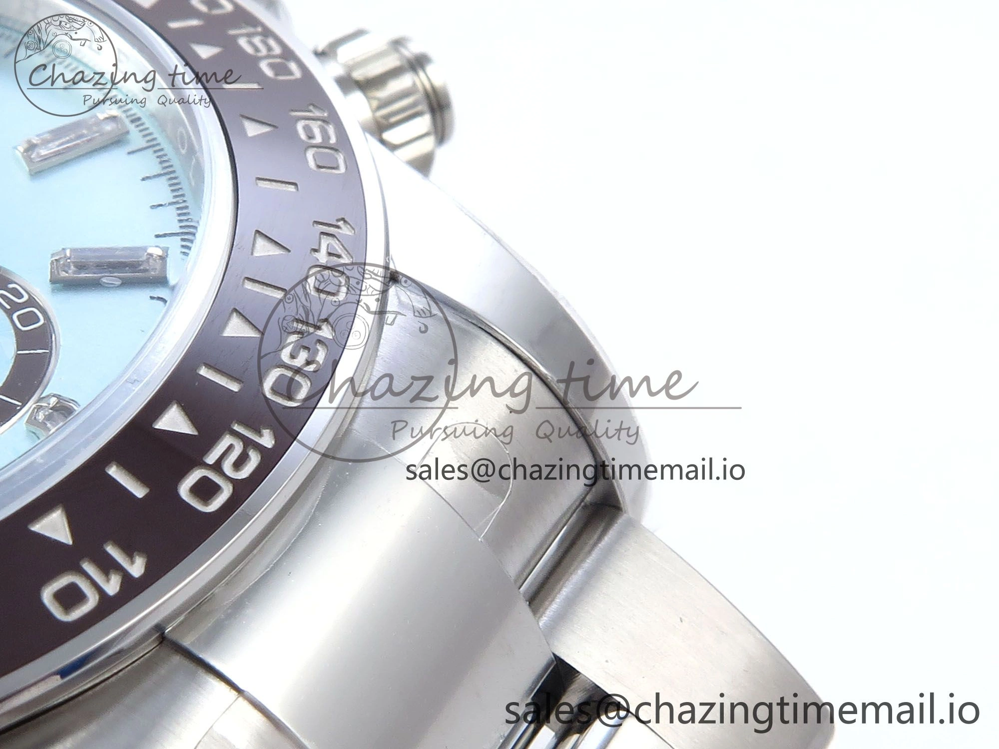 Daytona 126506 VSF 40mm SS 1:1 Best Edition Ice Blue Diamonds Dial on SS Bracelet SA4131 Super Clone