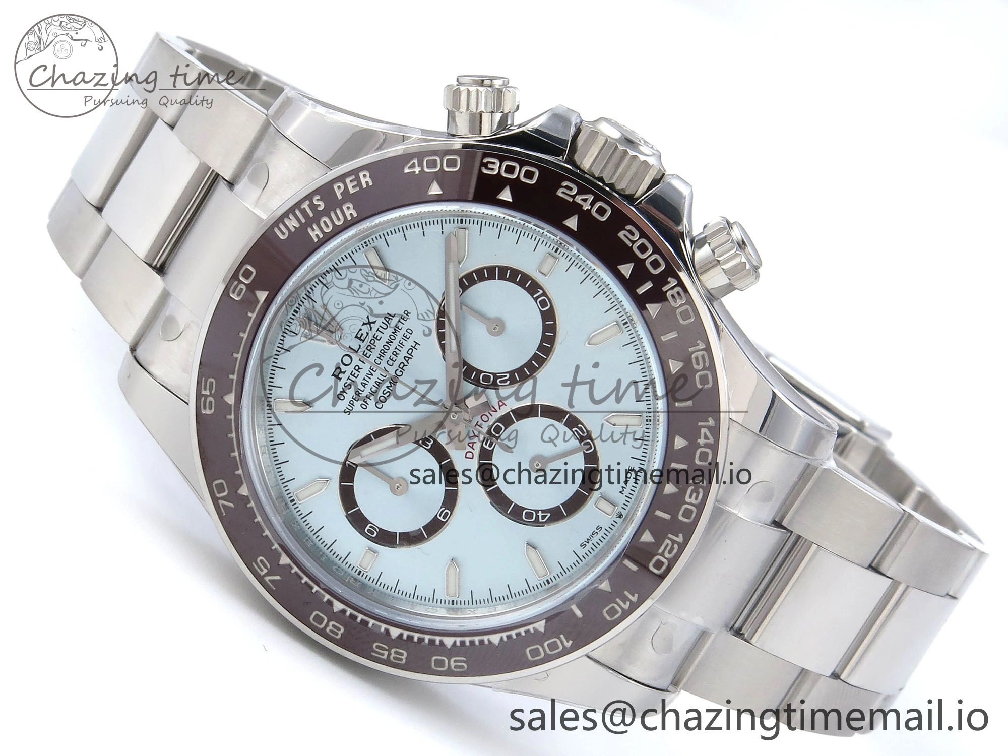 Daytona 126506 VSF 40mm SS 1:1 Best Edition Ice Blue Stick Dial on SS Bracelet SA4131 Super Clone