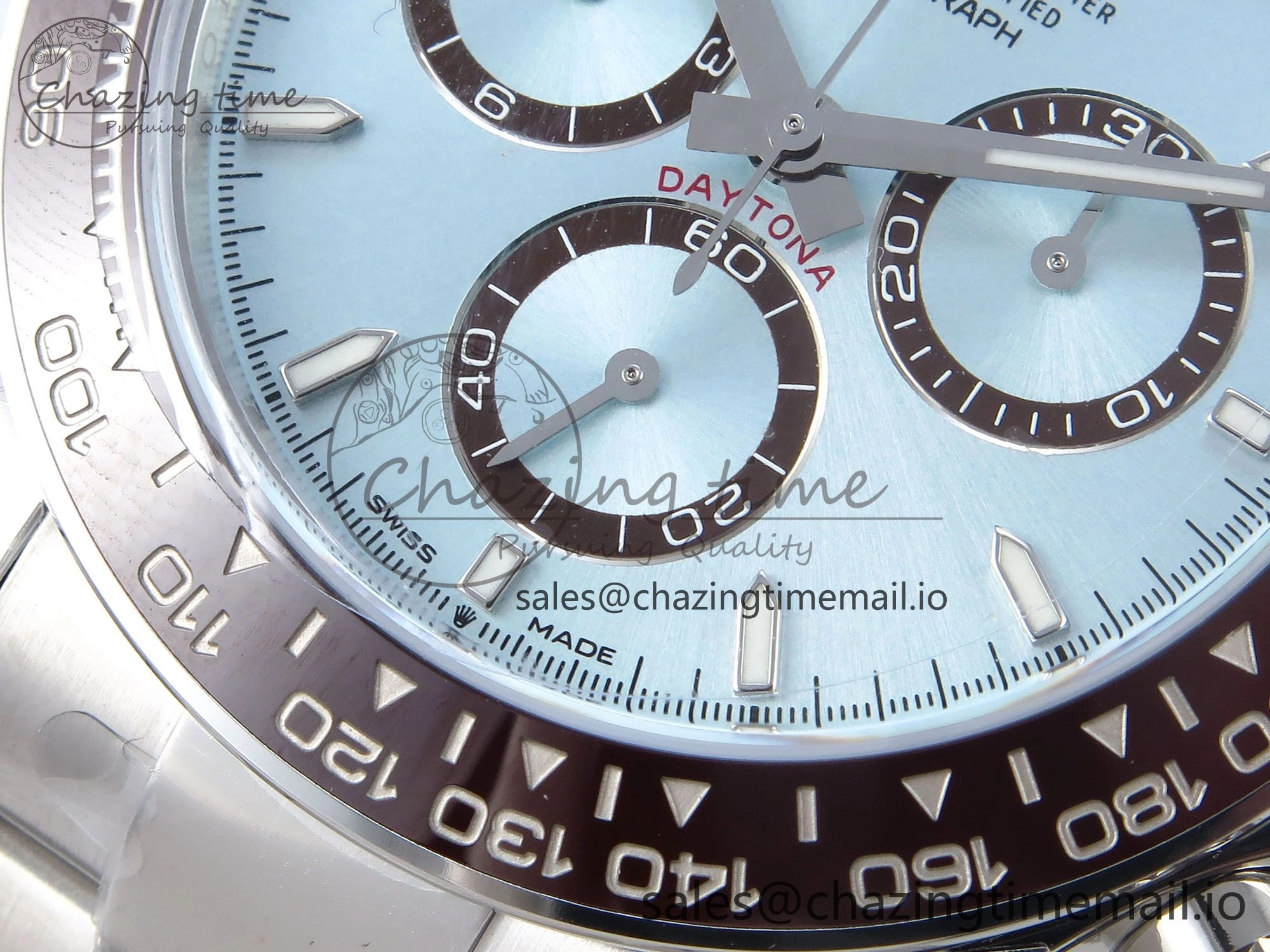 Daytona 126506 VSF 40mm SS 1:1 Best Edition Ice Blue Stick Dial on SS Bracelet SA4131 Super Clone