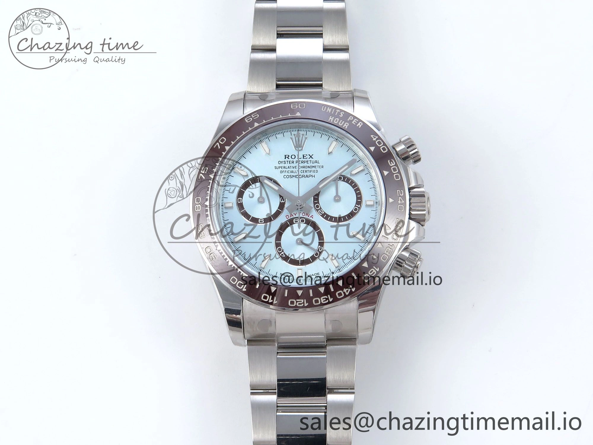 Daytona 126506 VSF 40mm SS 1:1 Best Edition Ice Blue Stick Dial on SS Bracelet SA4131 Super Clone