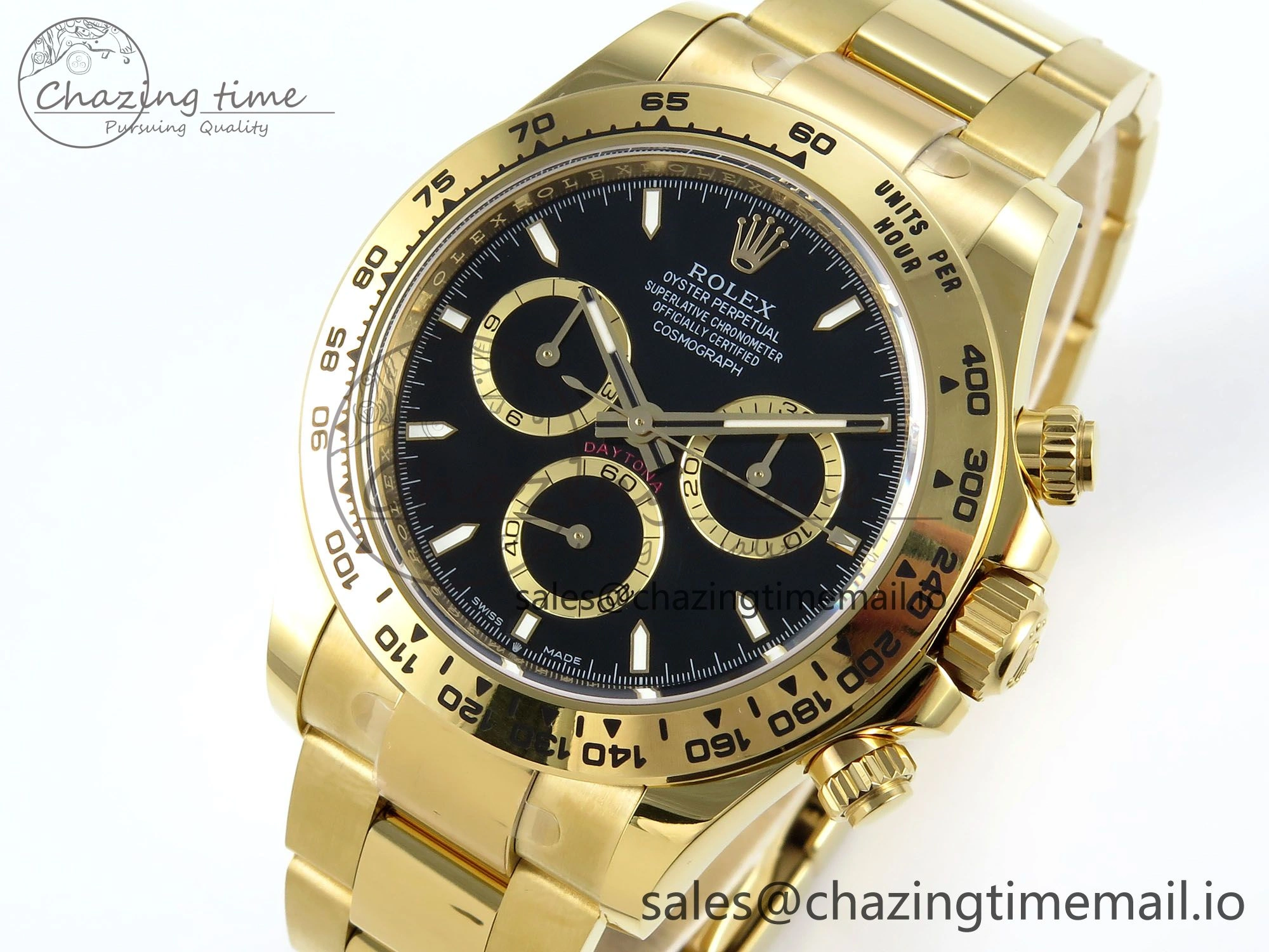 Daytona 126508 APSF 1:1 Best Edition Black Dial on YG Braclet SH4131
