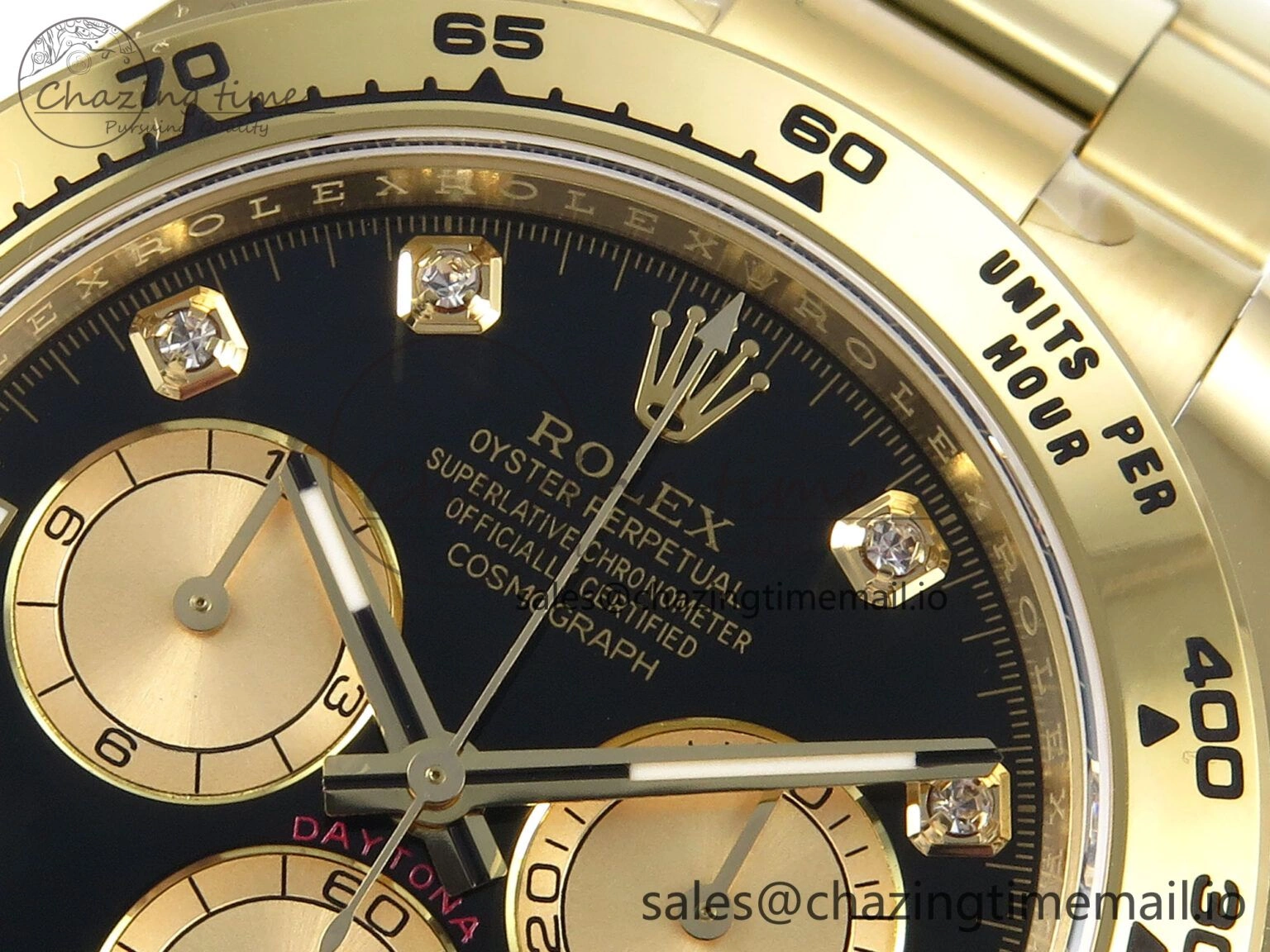 Daytona 126508 APSF 1:1 Best Edition Black YG Diamonds Dial on YG Braclet SH4131