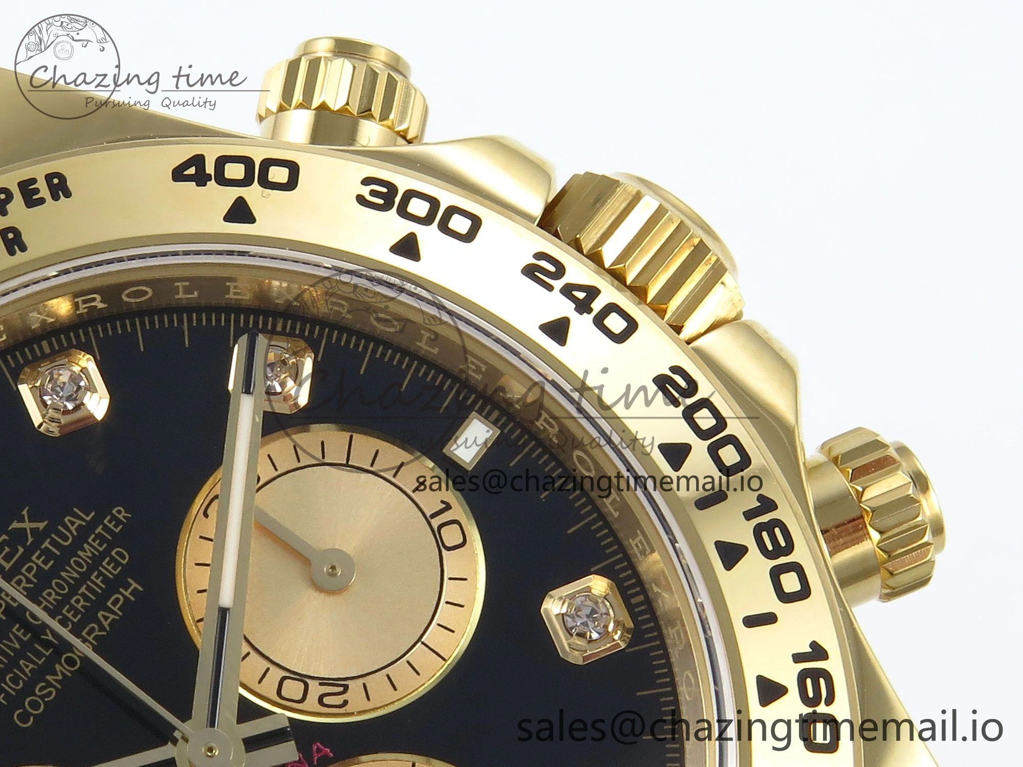 Daytona 126508 APSF 1:1 Best Edition Black YG Diamonds Dial on YG Braclet SH4131